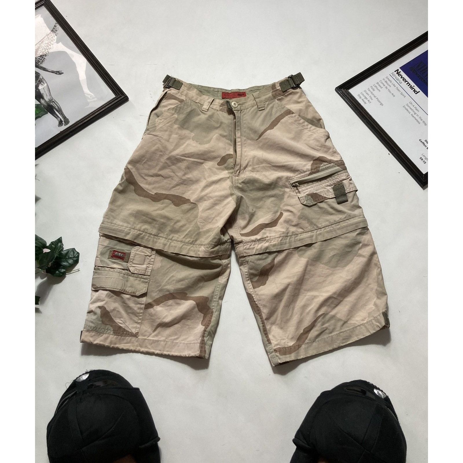 Japanese Brand × Vintage Vintage Camo Military 90s transformer shorts Size US 30 / EU 46 - 2 Thumbnail