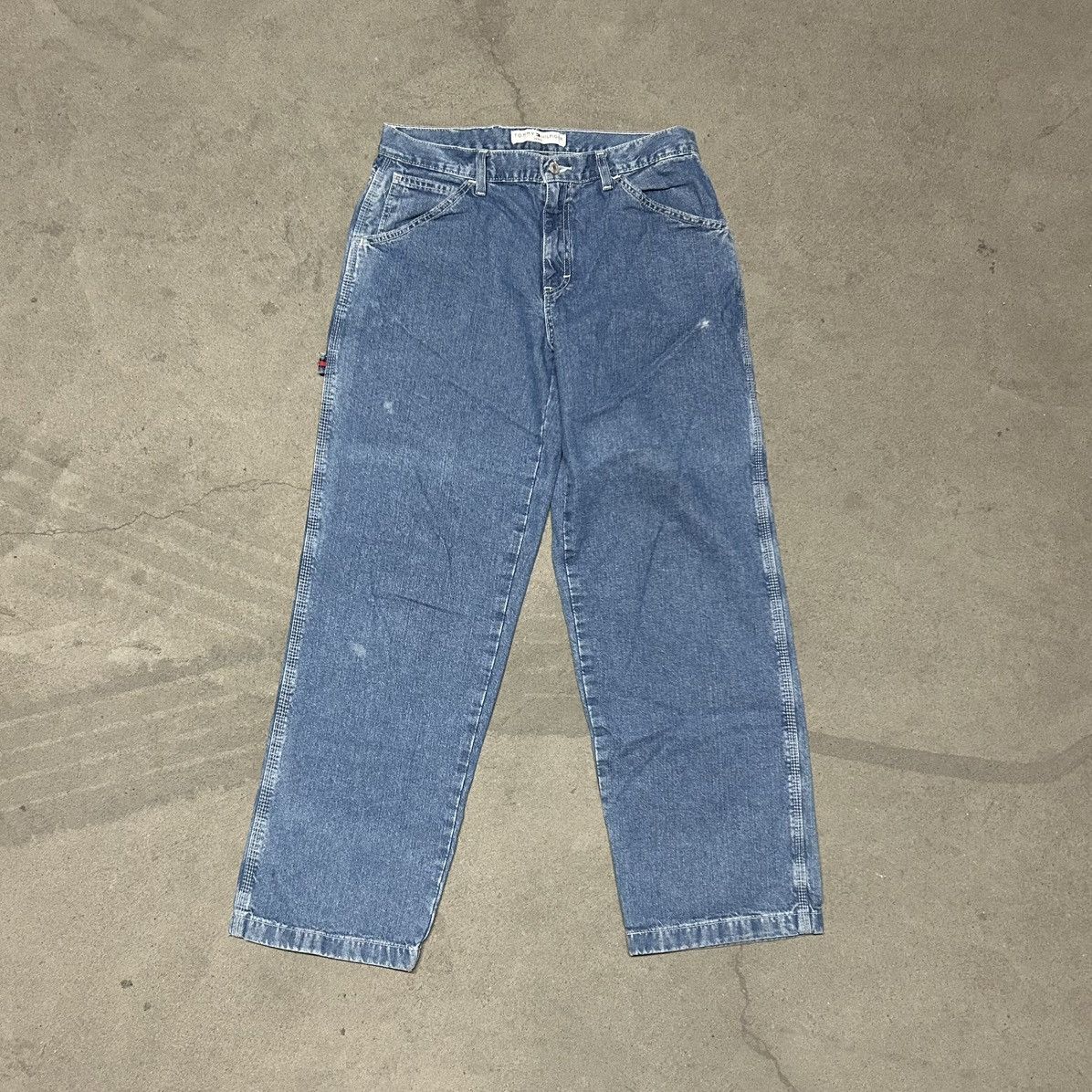 Tommy Hilfiger × Vintage 2000s Tommy Hilfiger Y2K Carpenter Denim Jeans Size US 32 / EU 48 - 1 Thumbnail