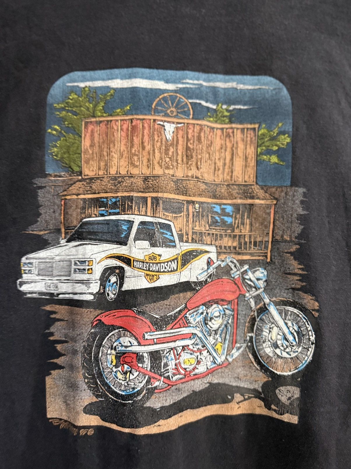 Vintage Vintage 90s Harley davidson McKays Shollow Lake Pocket Faded Size US XXL / EU 58 / 5 - 2 Thumbnail