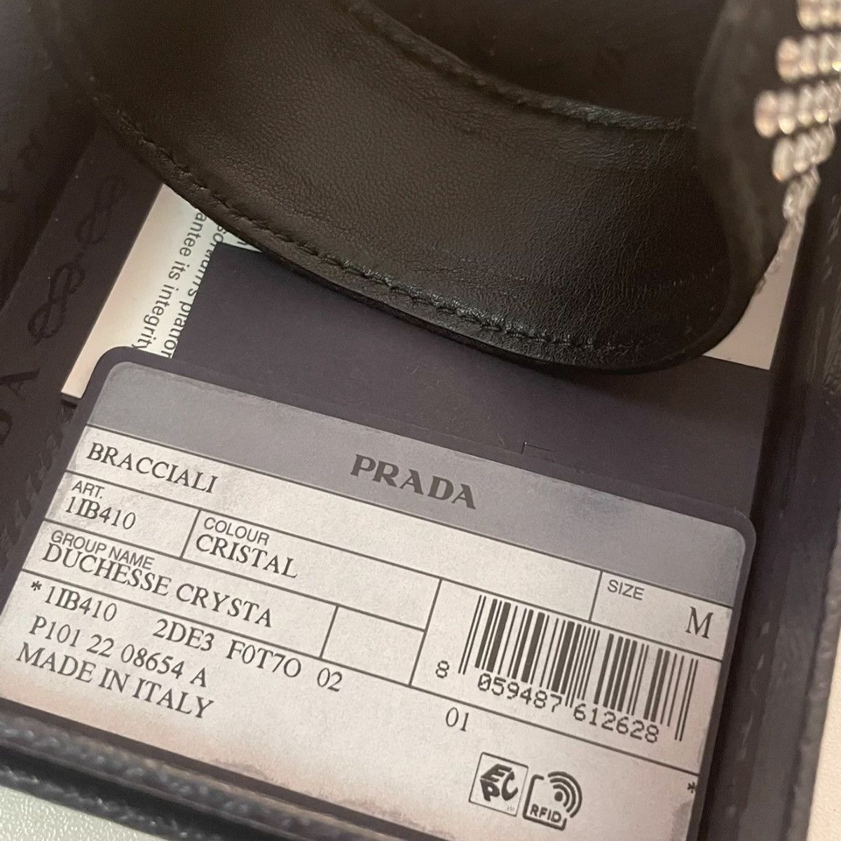 Prada Crystal-embellished logo bracelet Size ONE SIZE - 3 Thumbnail