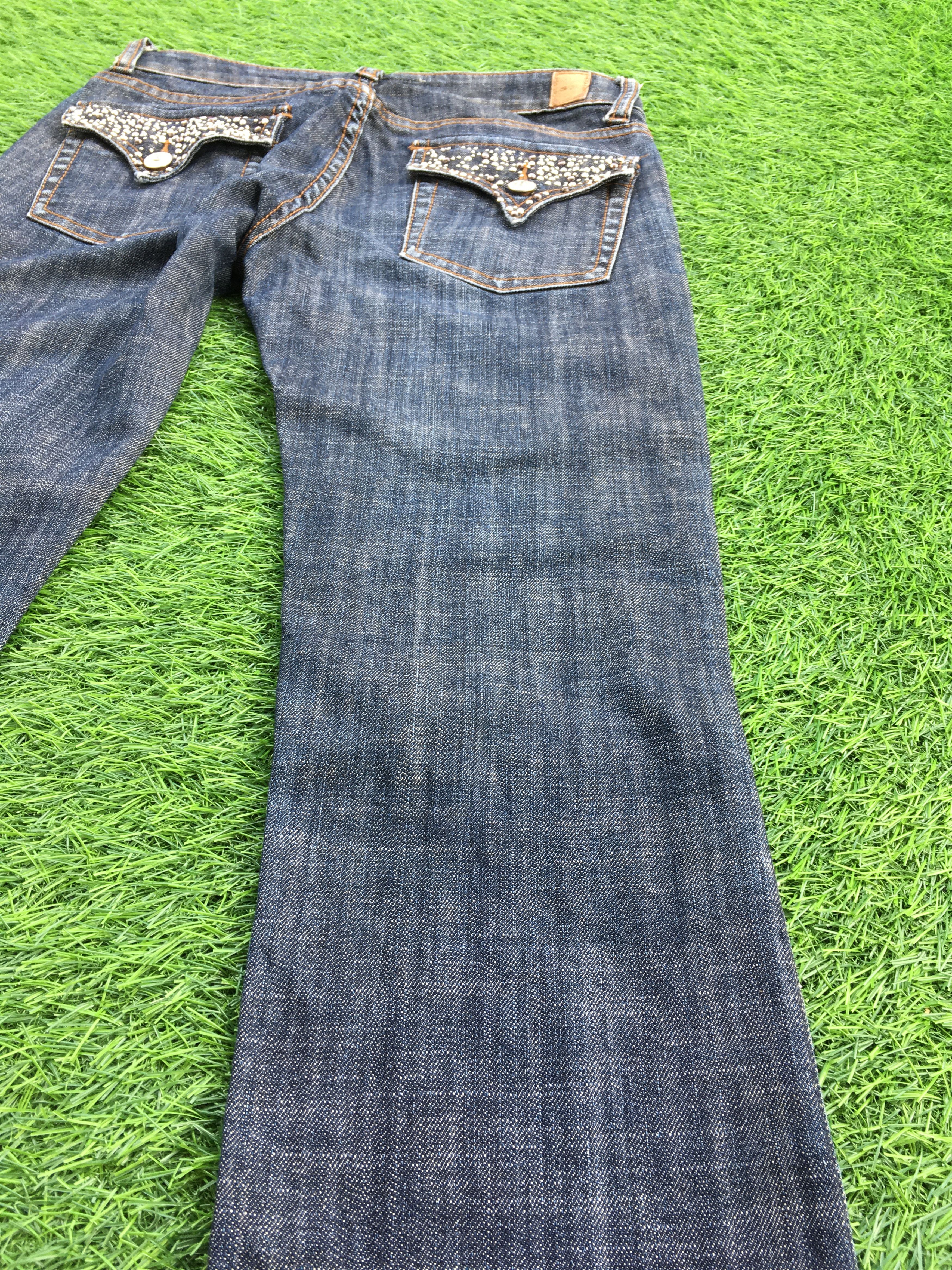 Designer Y2K LA Idol USA Low Rise Distressed Bootcut Jeans D-1174 Size 26" / US 2 / IT 38 - 7 Thumbnail
