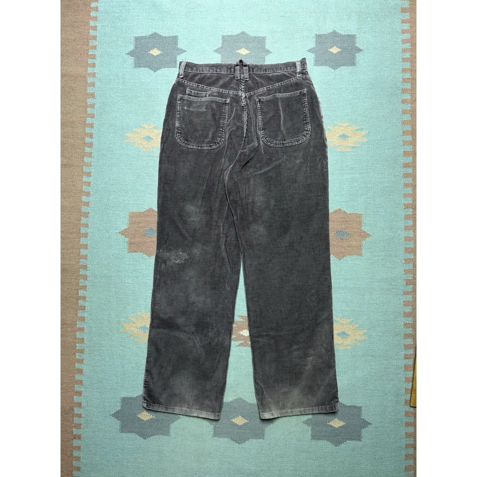 Vintage VINTAGE Road Rags Corduroy Pants 90s Y2K Women’s Straight Wide Leg 11 Regular Gray 31x31 Boys? No, keep gender: Womens Size 32" / US 10 / IT 46 - 5 Thumbnail