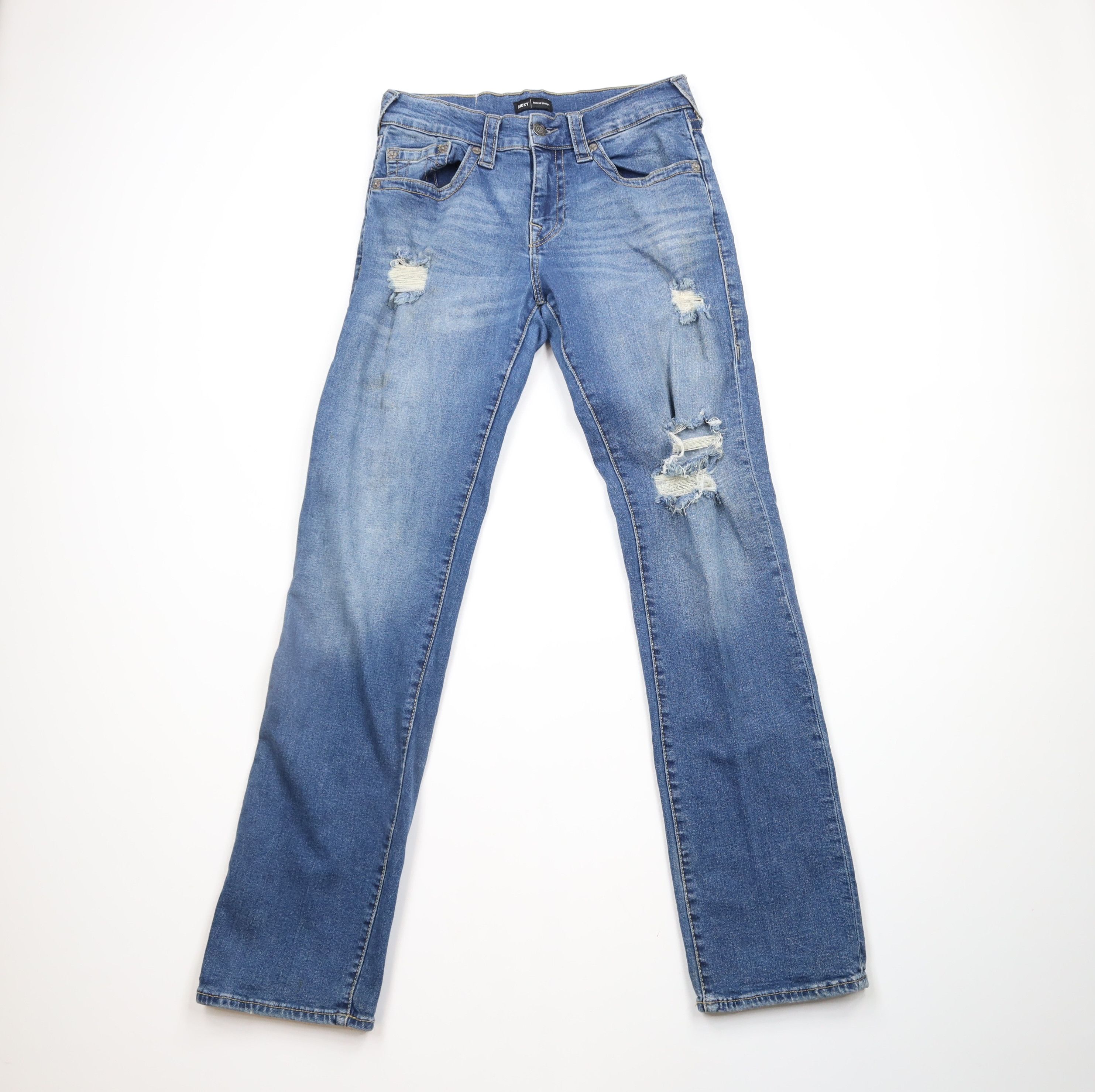 True Religion × Vintage True Religion Stretch Ricky Relaxed Straight Leg Jeans Size US 31 - 1 Thumbnail