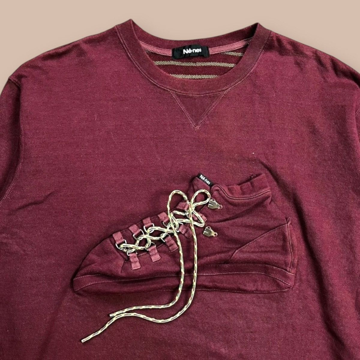 Ne-Net Vintage 2005 Ne-Net by Issey Miyake - 3D Shoes Sweatshirt Size US L / EU 52-54 / 3 - 3 Thumbnail