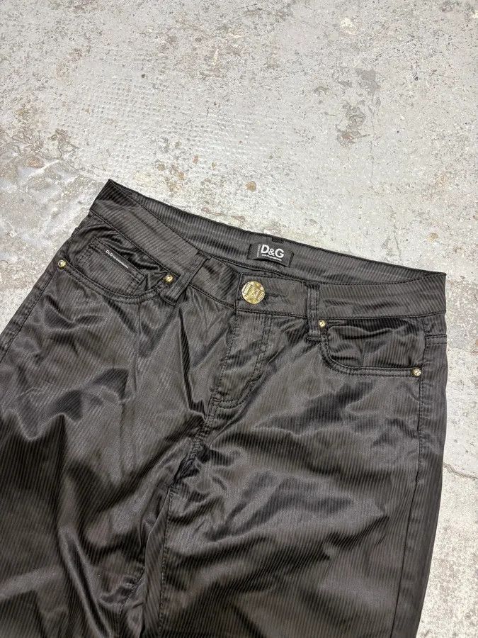 Dolce & Gabbana 2000s Dolce & Gabbana Black Obscure Shinny Pants Size US 30 / EU 46 - 5 Thumbnail