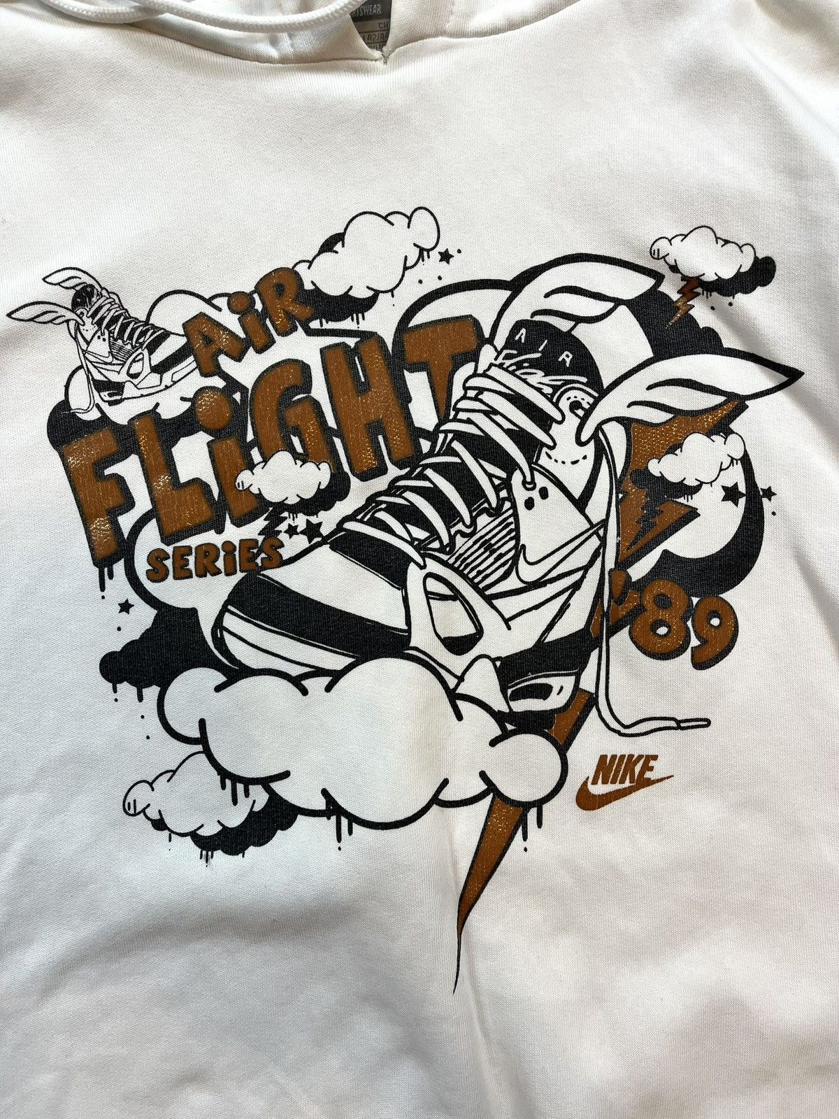 Nike × Vintage 00s Nike Air Flight Vintage Y2K Oversized Retro Hoodie Size US S / EU 44-46 / 1 - 2 Thumbnail