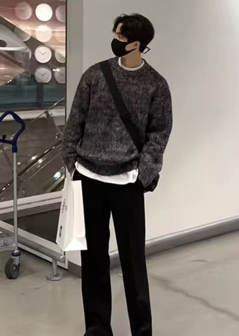 Smoke Gray Knit Sweater