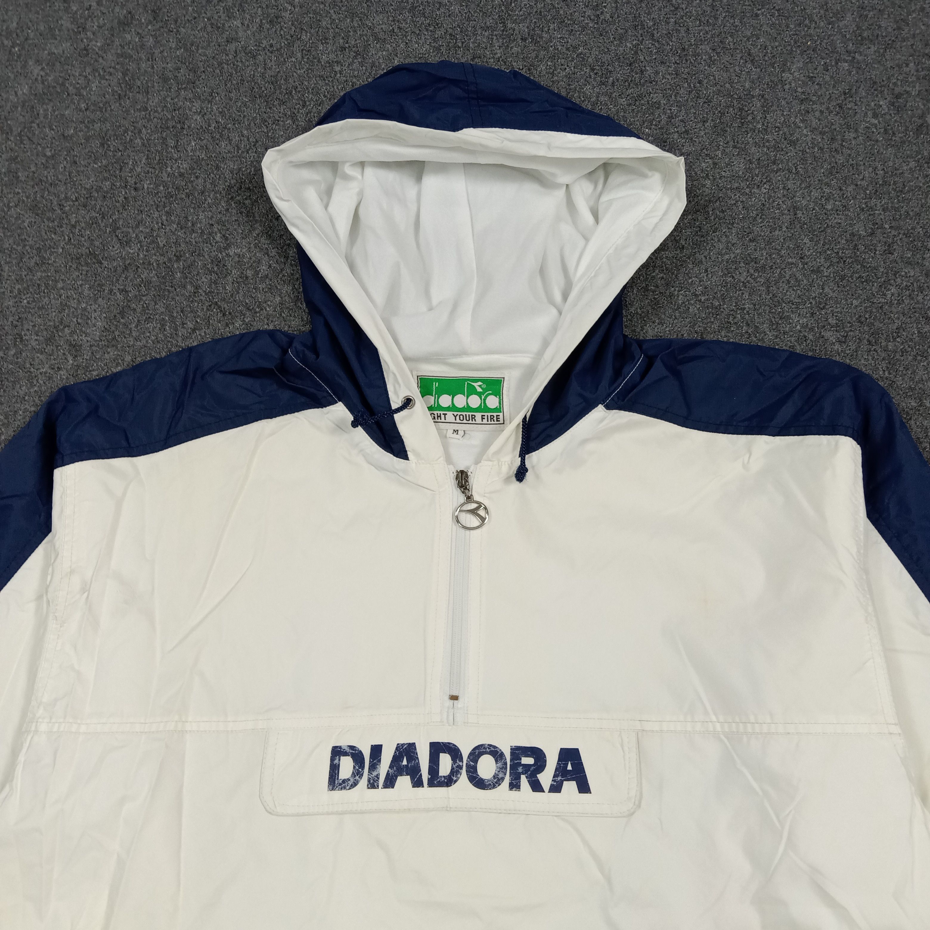 Diadora 90's Diadora Retro Windbreaker Anorak Jacket C287N27 Size US L / EU 52-54 / 3 - 2 Thumbnail