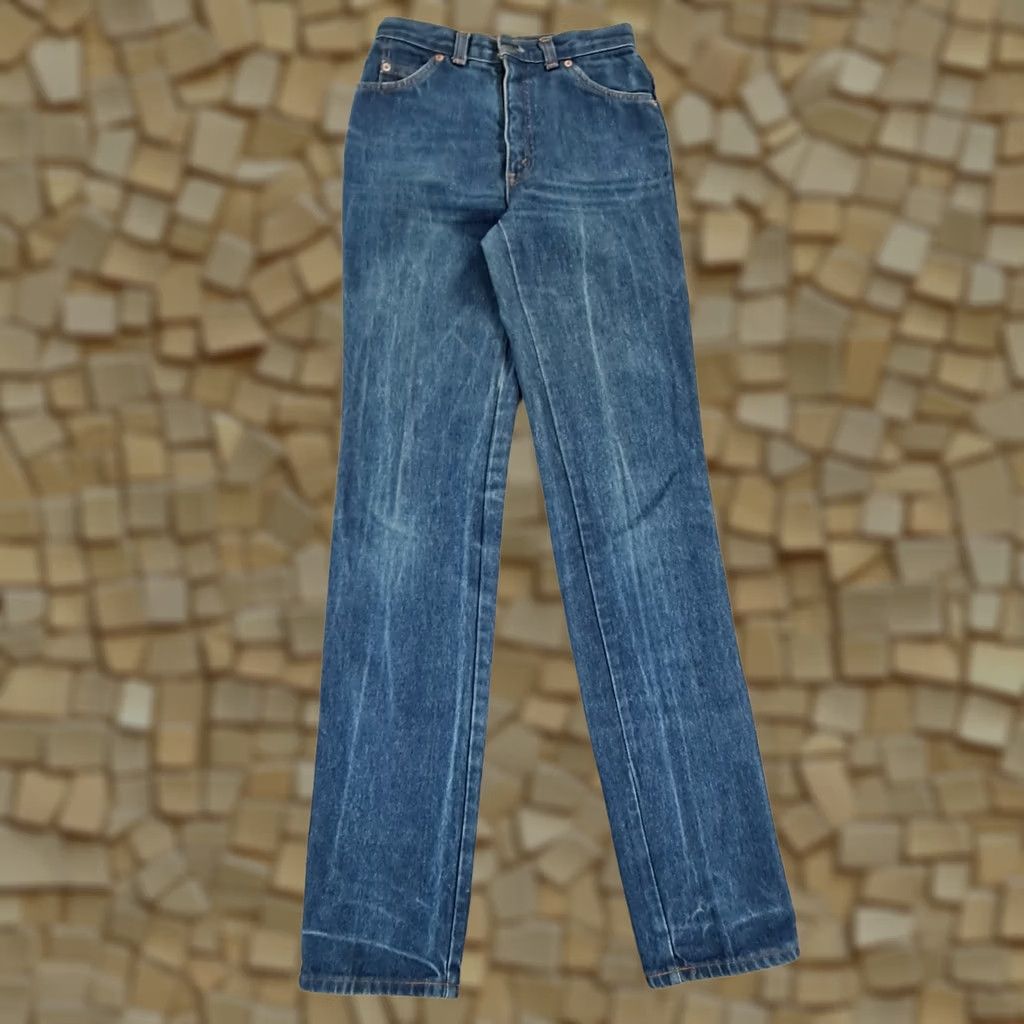 Levi's VINTAGE Levi's Womens Jeans Blue W26 L34 Orange Tab 80s 824 0216 Tapered Denim Jeans Womens Medium Blue 80s 826 Size 26" / US 2 / IT 38 - 1 Thumbnail