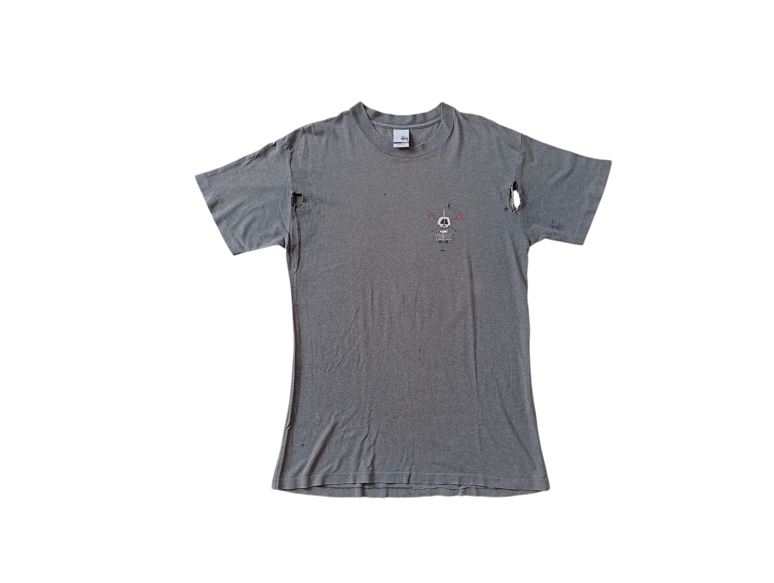 Stussy 90s thrashed Stussy skull roses sword tee Size US L / EU 52-54 / 3 - 1 Thumbnail