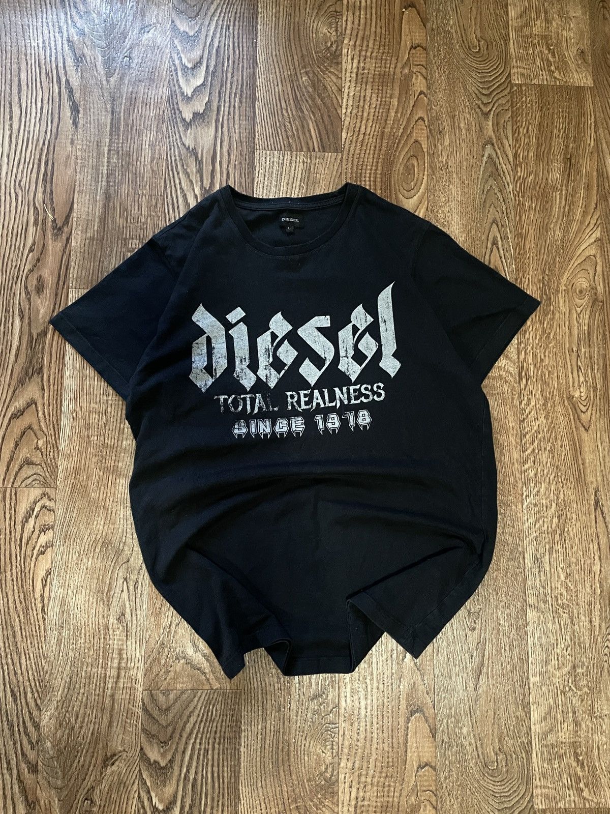 Diesel Vintage Big logo Y2K Diesel Black T-shirt Size US L / EU 52-54 / 3 - 1 Thumbnail