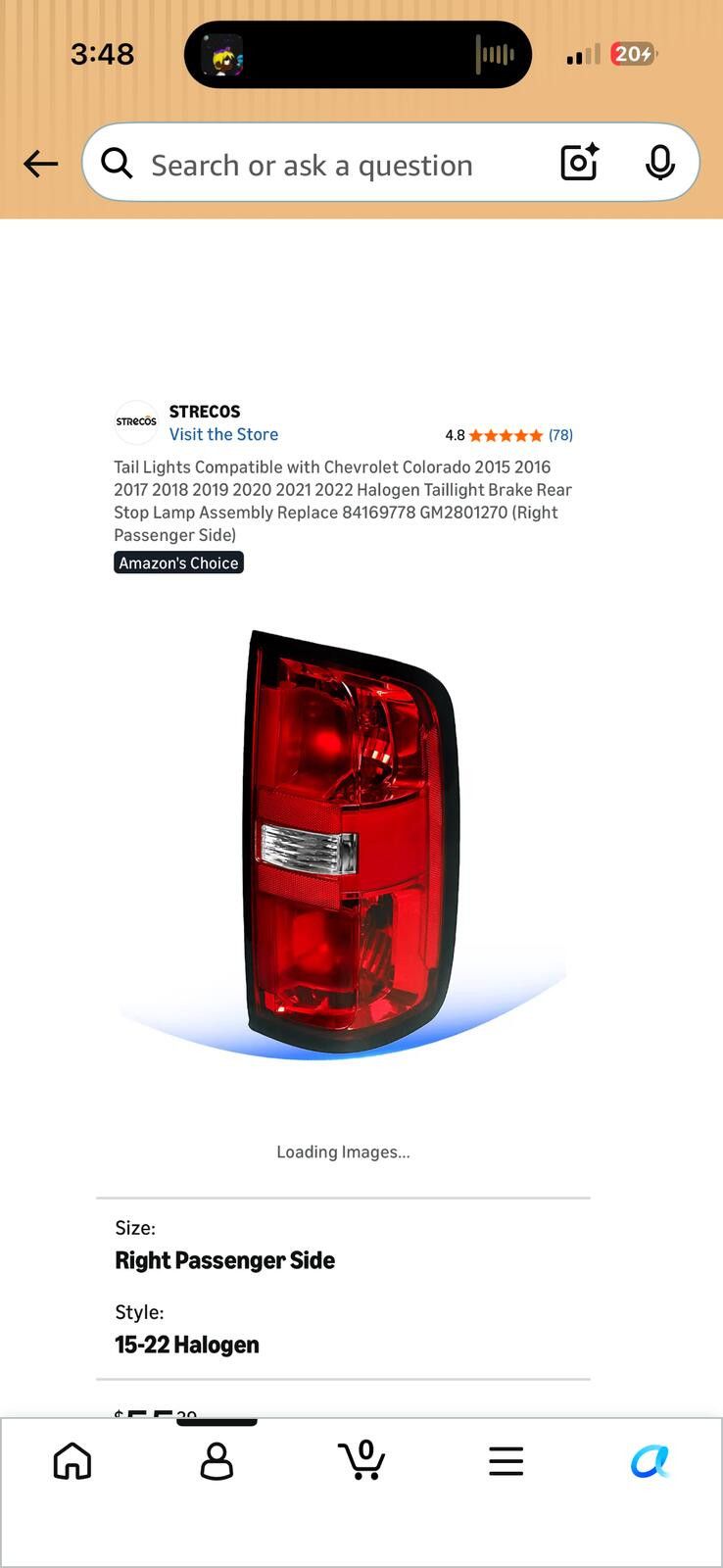 Other Tail Lights Compatible with Chevrolet Colorado 2015-2022 Size ONE SIZE - 1 Preview
