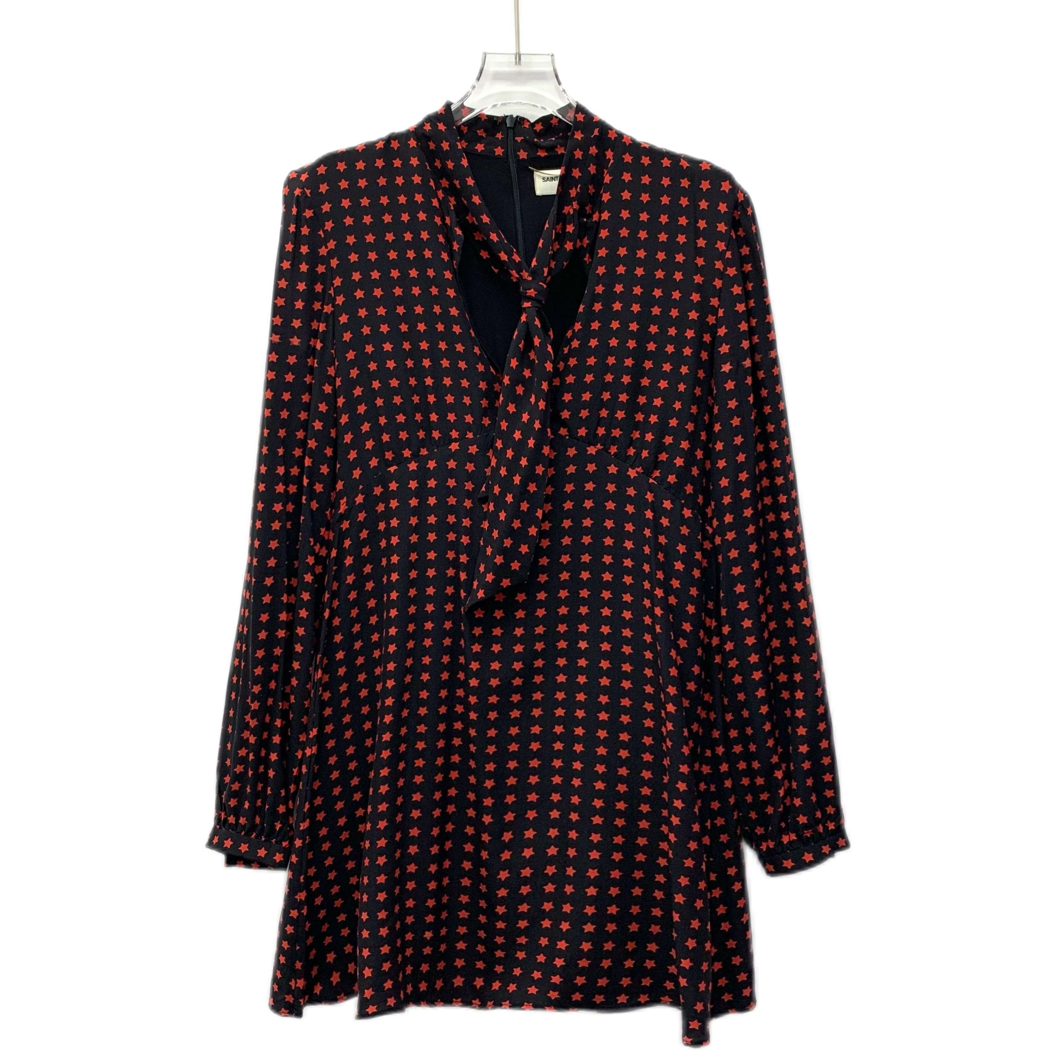 Saint Laurent Paris Saint Laurent Shirt Dress –Colorblock Silk (Size 36) Size XS / US 0-2 / IT 36-38 - 1 Thumbnail