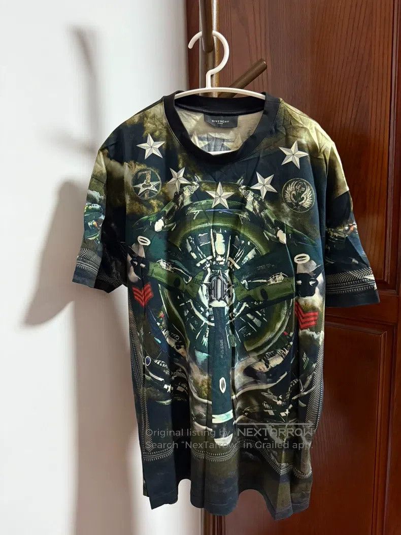 Givenchy Givenchy Green Plane Short Sleeve T-Shirt Size US XXS / EU 40 - 1 Thumbnail