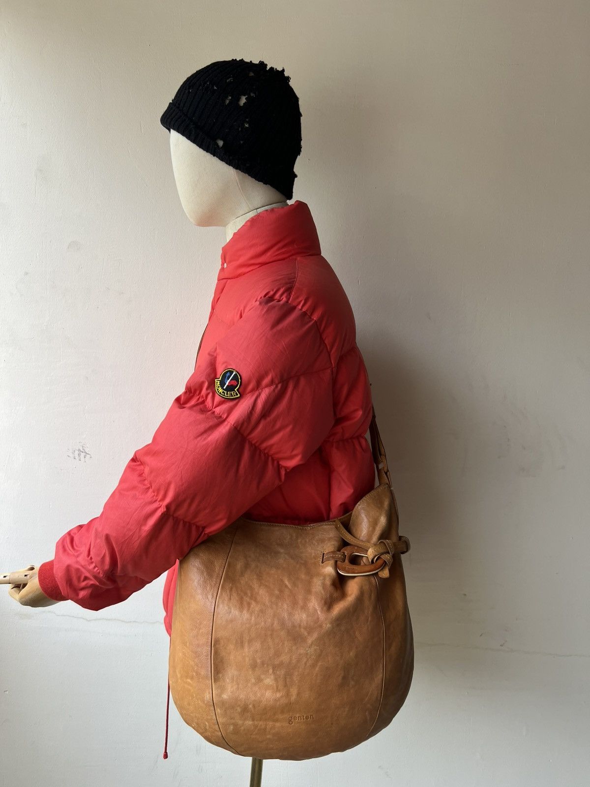 Leather Genten Japan Dirty Mud Patina Leather Bag Size ONE SIZE - 2 Thumbnail