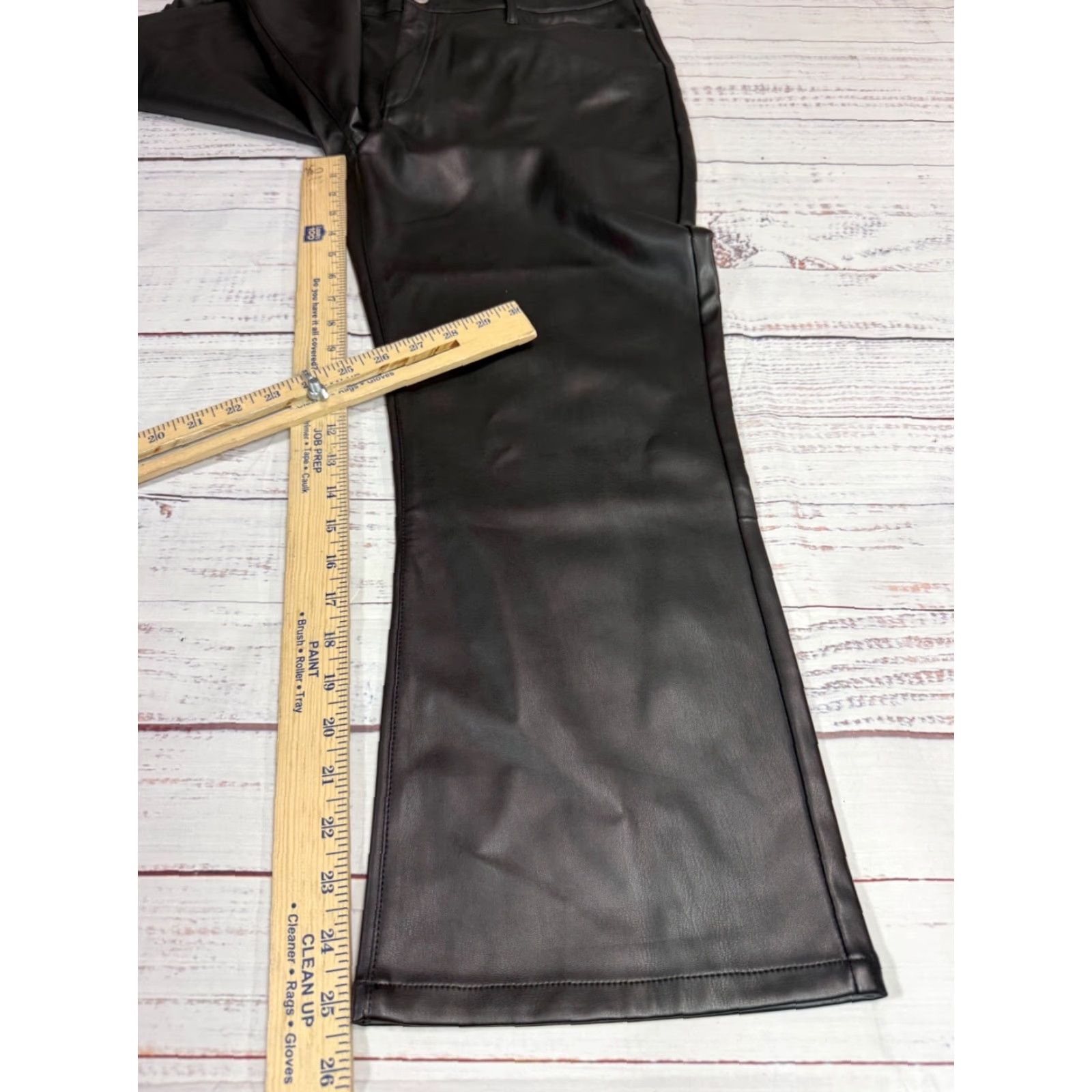 Vintage Joe's Jeans Womens Faux Leather Pants 34 Black Straight Size 34 New Size 24" / US 00 / IT 34 - 2 Thumbnail