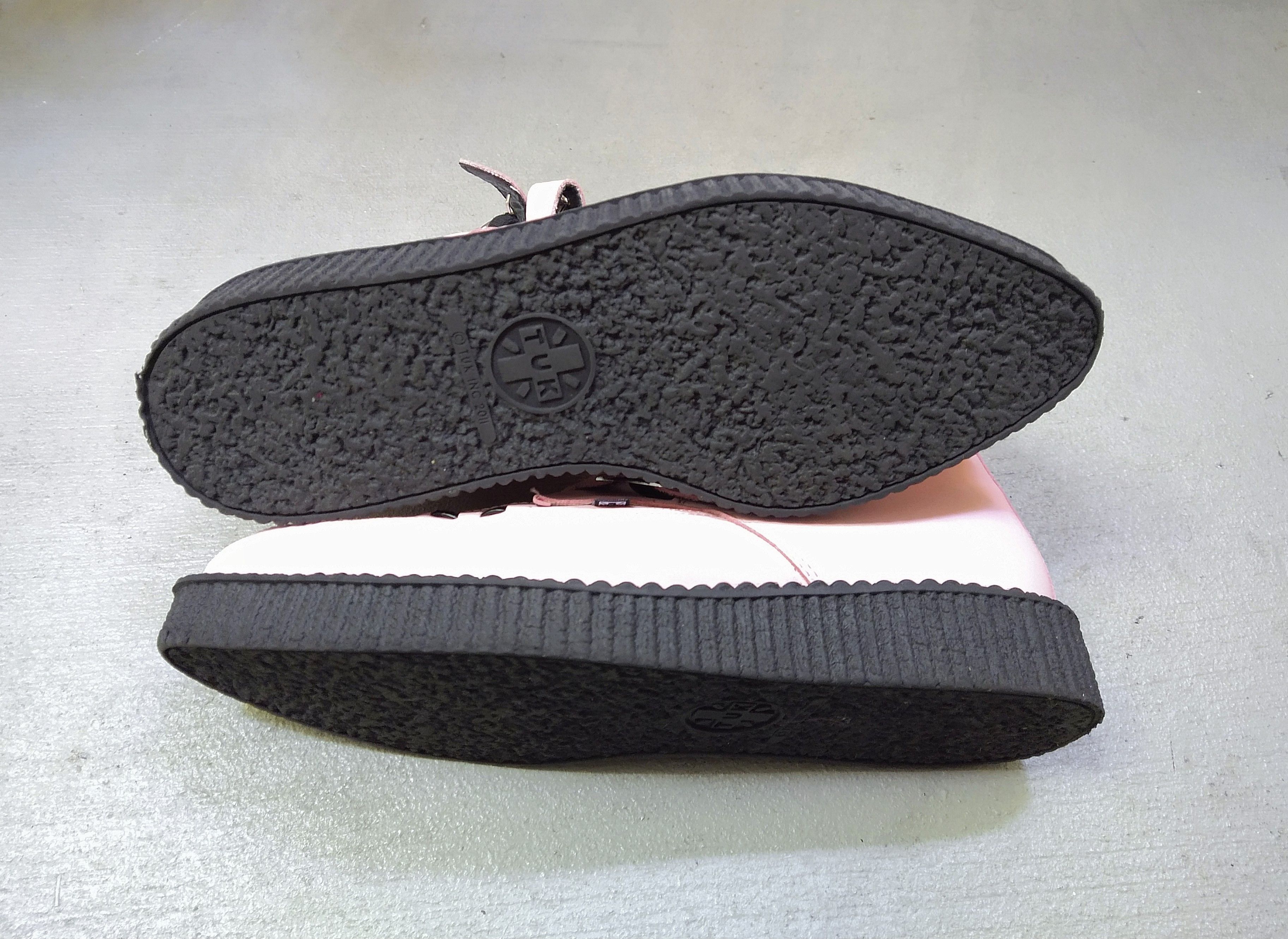 T.U.K. Footwear T.U.K. Creepers Pink Size 9 Buckle Platform Punk Black Size US 9 / EU 42 - 12 Thumbnail