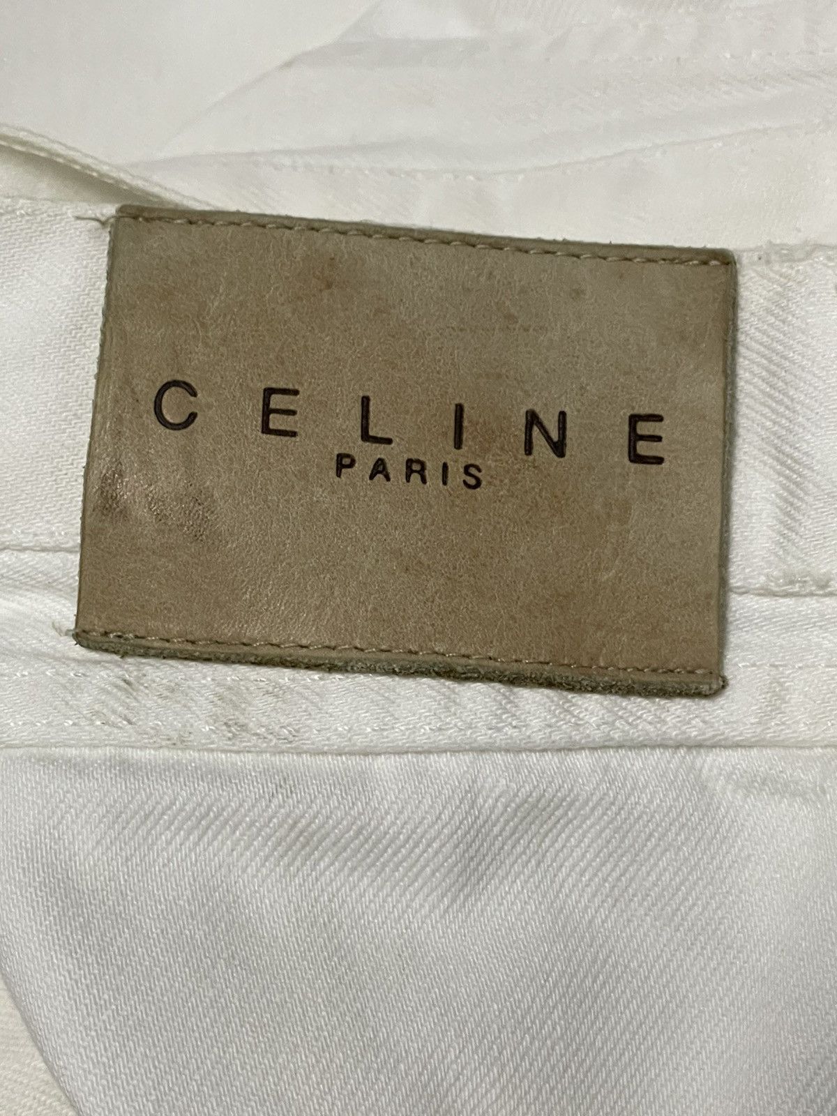 Celine VINTAGE CELIN PARIS DESIGNER 90S CLEAN WHITE BAGGY DENIM Size US 28 / EU 44 - 19 Thumbnail