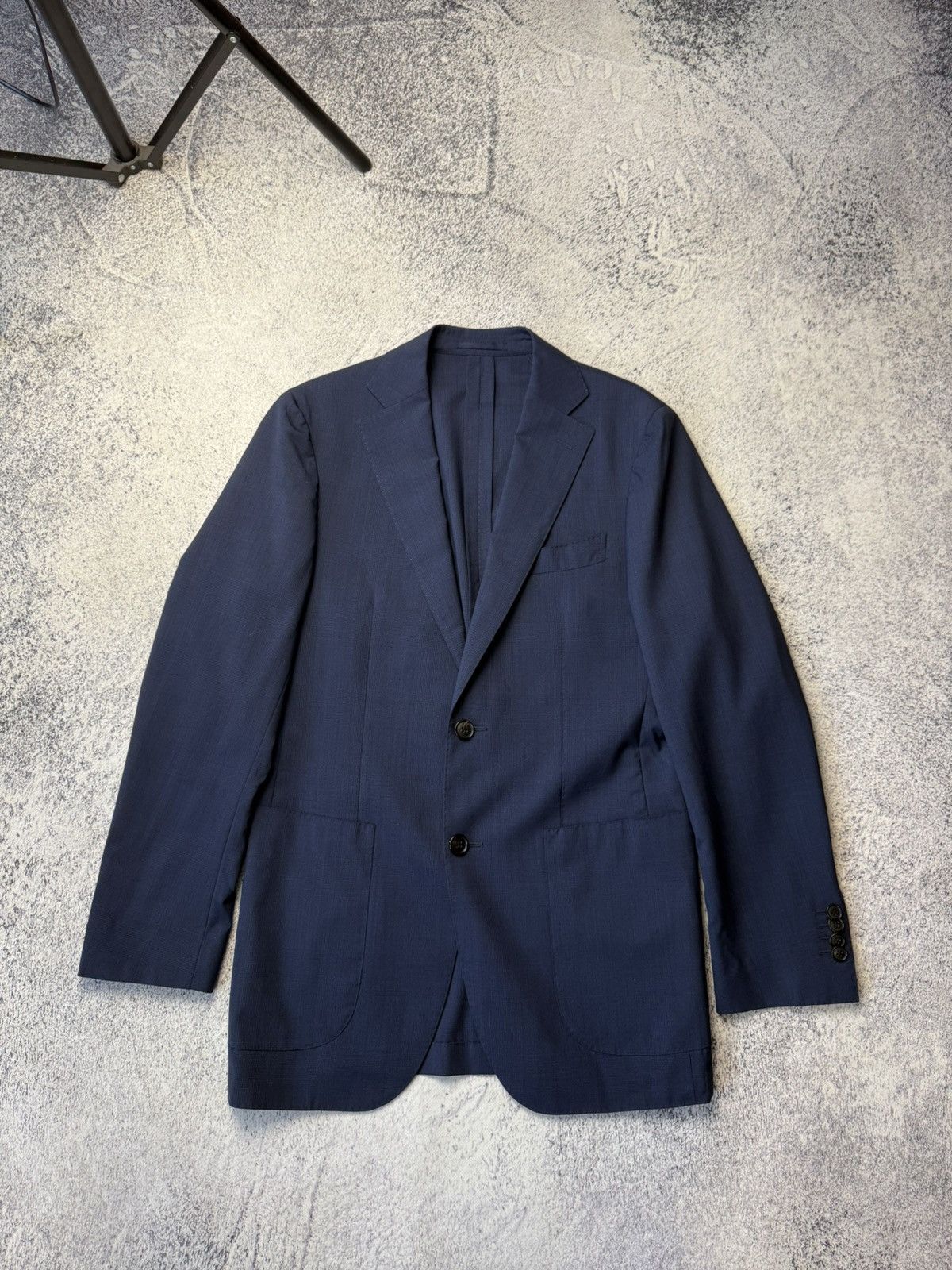 Suitsupply Mens Suitsupply Havana Patch UL Blue Wool Suit Size 46R - 3 Thumbnail