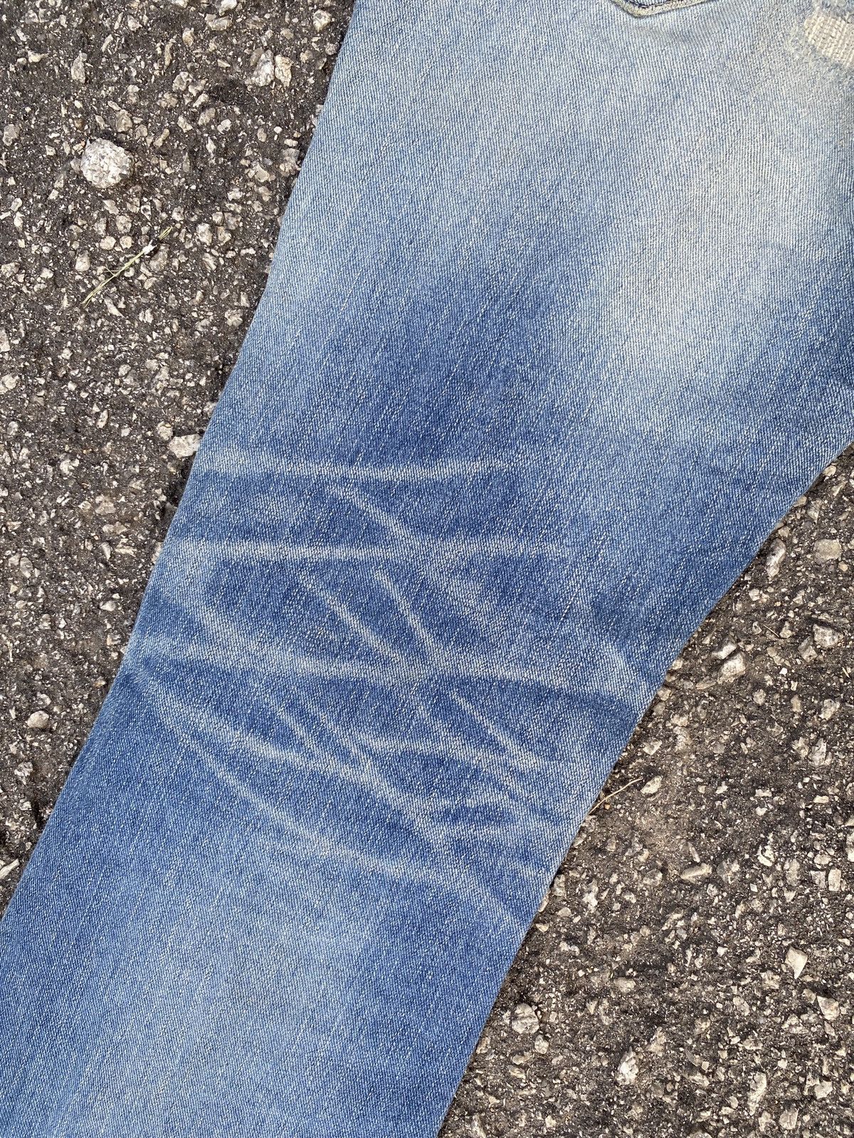 Japanese Brand × Lee Vintage Lee Blue Washed Distressed Patchwork Flare Denim Size US 32 / EU 48 - 14 Thumbnail