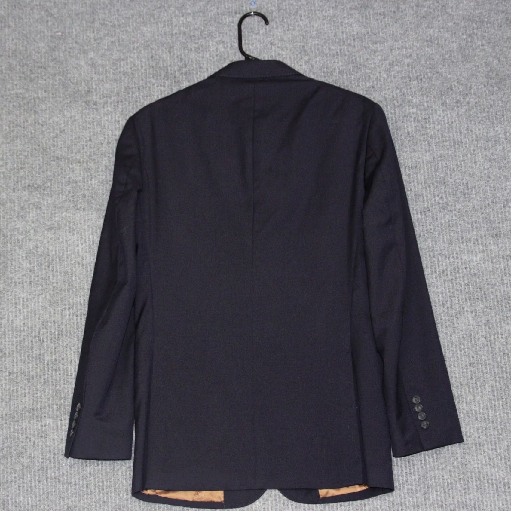 Vintage Joseph A Bank Blazer Mens 47R Navy Blue Wool Slim Fit Copper Lined Blazer Size 42R - 6 Thumbnail