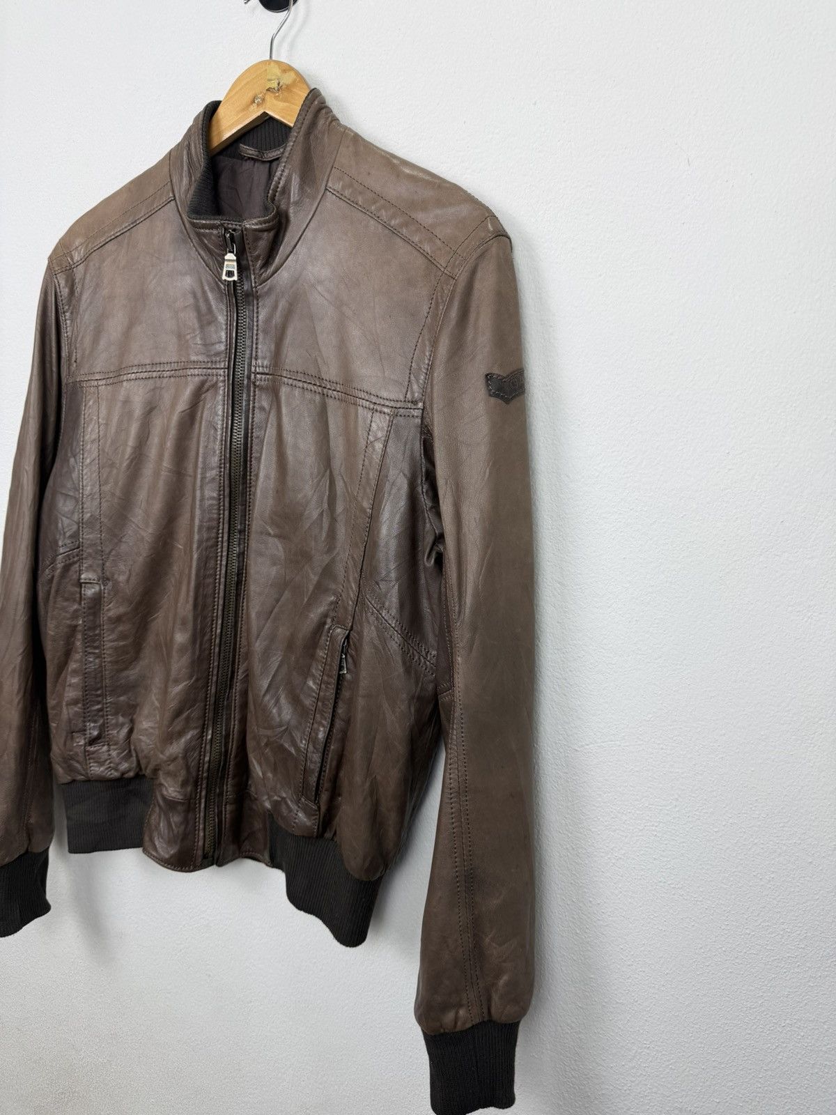 GAS GAS Italy “Vera Pelle” Premium Leather Bomber Jacket Size US L / EU 52-54 / 3 - 3 Thumbnail