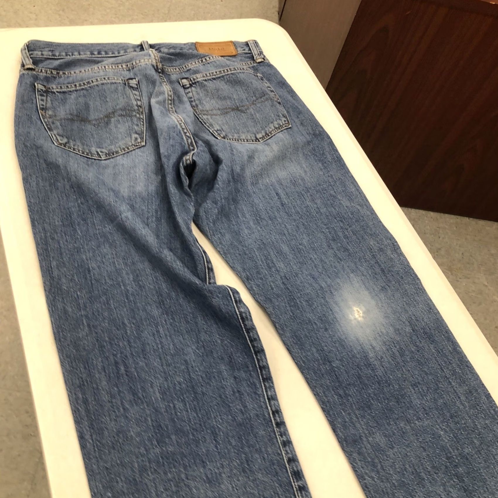 Polo Ralph Lauren Polo Ralph Lauren Jeans Mens 34x32.5 Blue Thompson Relaxed Straight Med Wash Size US S / EU 44-46 / 1 - 3 Thumbnail