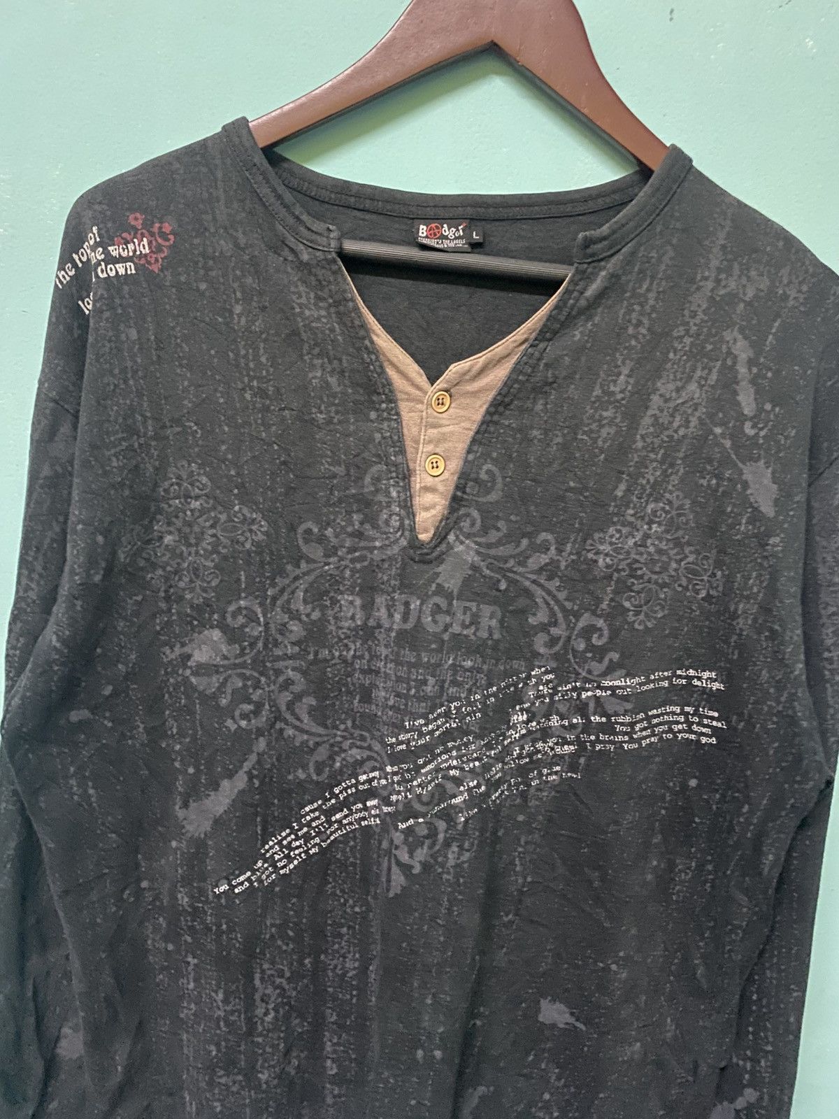 Hysteric Glamour × If Six Was Nine × Japanese Brand Badger Sport Compression Black Long Sleeve Shirt Youth Sz L Size US L / EU 52-54 / 3 - 4 Thumbnail