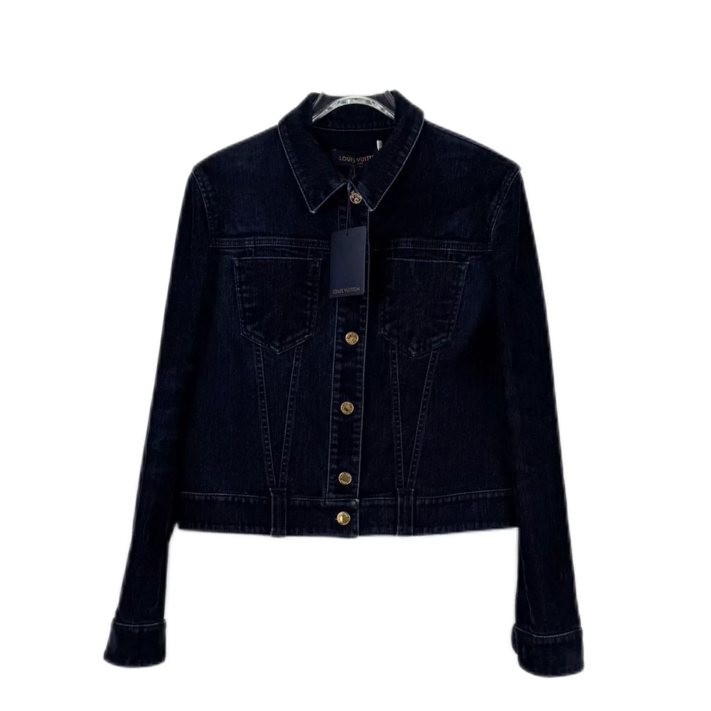 Louis Vuitton LV Washed Blue Denim Jacket Gold Button Size US XL / EU 56 / 4 - 1 Thumbnail
