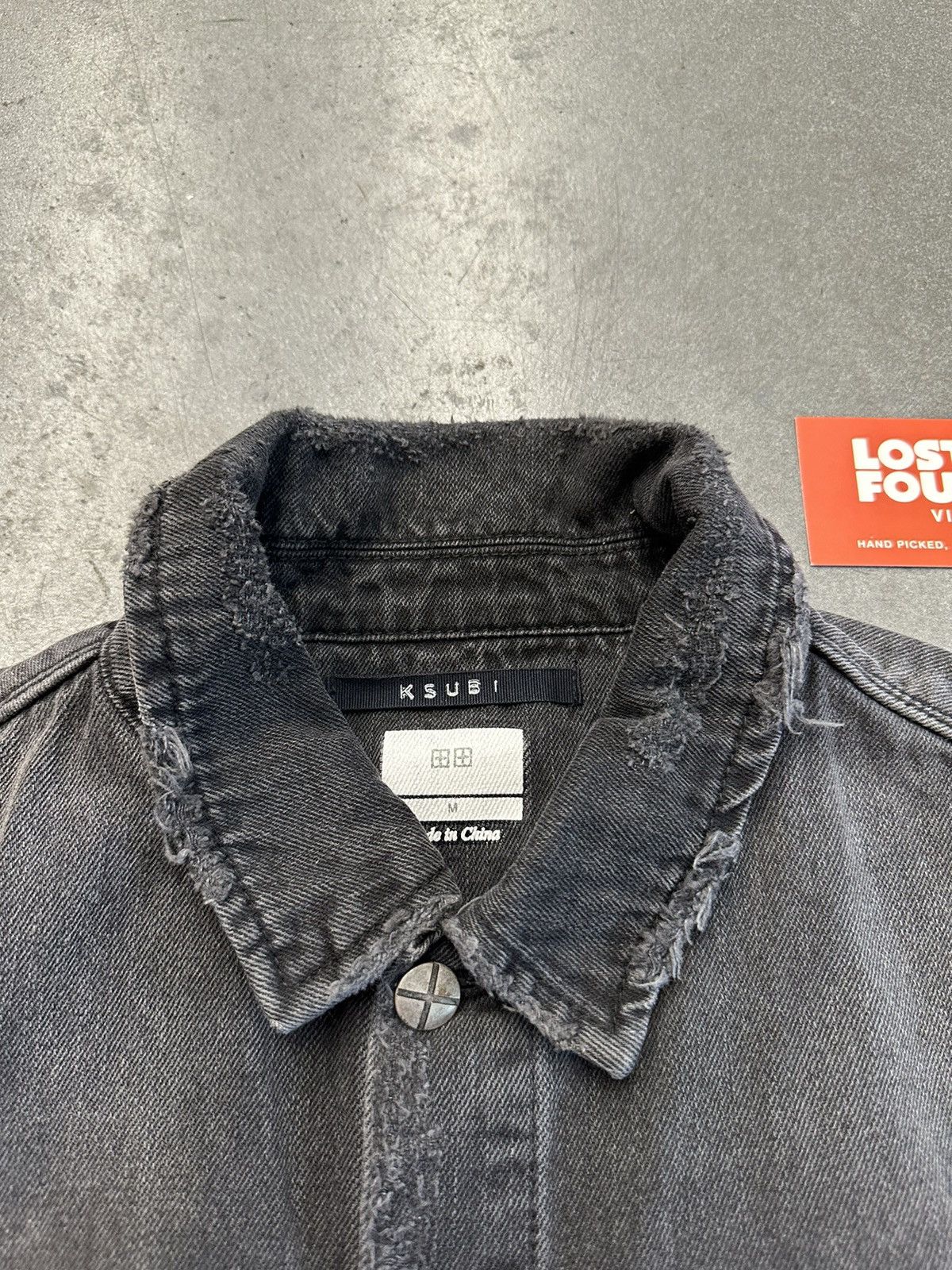 Ksubi Ksubi Classic Distressed Sketchy Black Denim Jacket Size US M / EU 48-50 / 2 - 7 Thumbnail