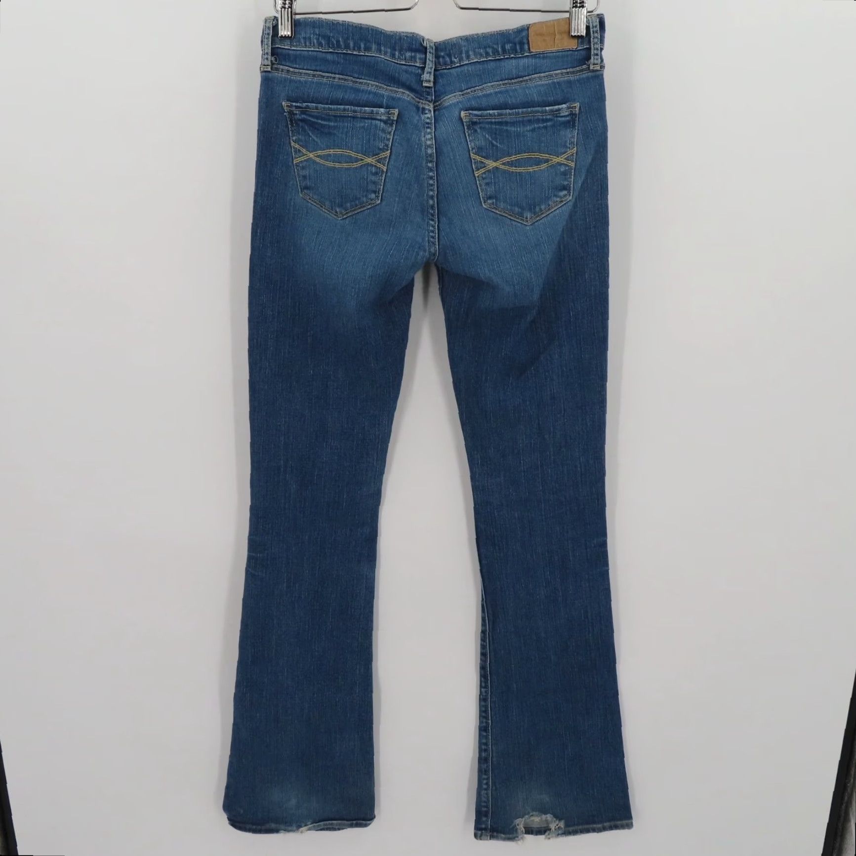 Abercrombie & Fitch Abercrombie & Fitch Womens Jeans Flared 4 Long 4L Medium Blue Denim Cotton Regular 5-Pocket Size 27" / US 4 / IT 40 - 3 Thumbnail