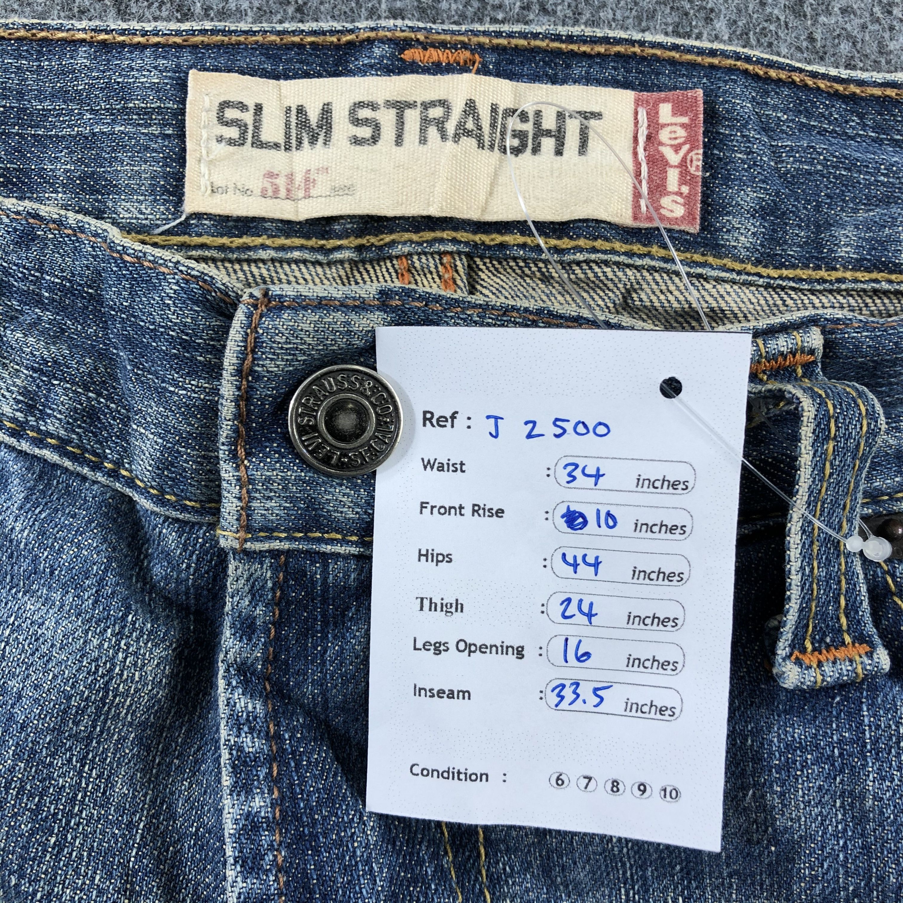 Levi's Vintage Blue Wash Levis 514 Jeans-J2500 Size US 34 / EU 50 - 12 Thumbnail