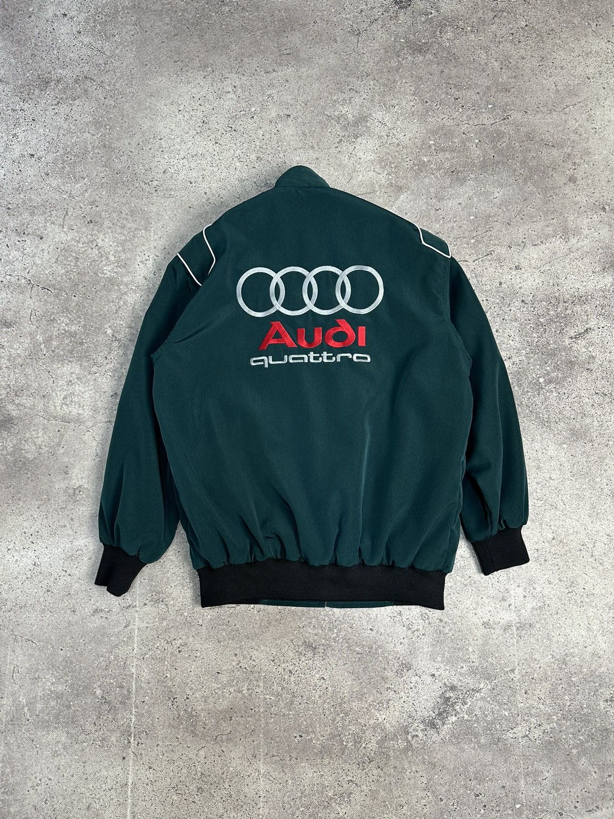 Audi × Vintage Vintage Audi Racing Jacket Motorsport Black Big Logo Size US XS / EU 42 / 0 - 1 Thumbnail