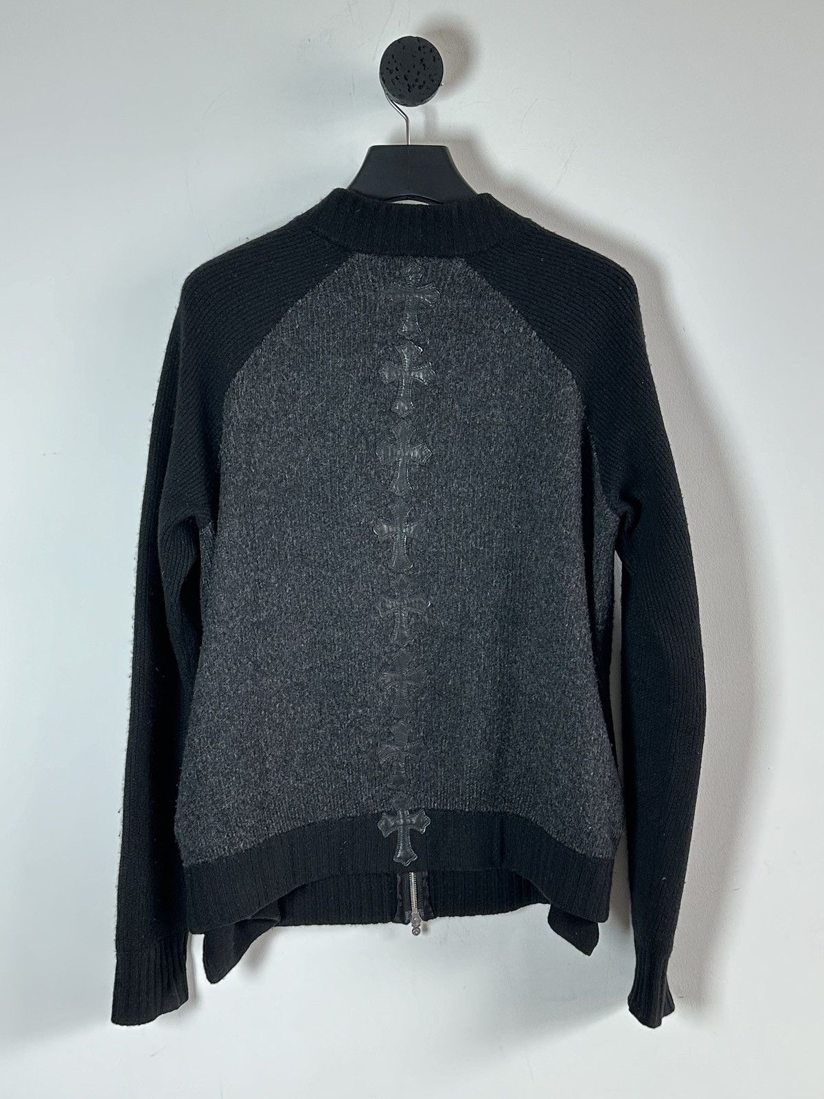 image of Chrome Hearts Cashmere Jacket in Black, Men's (Size Large)