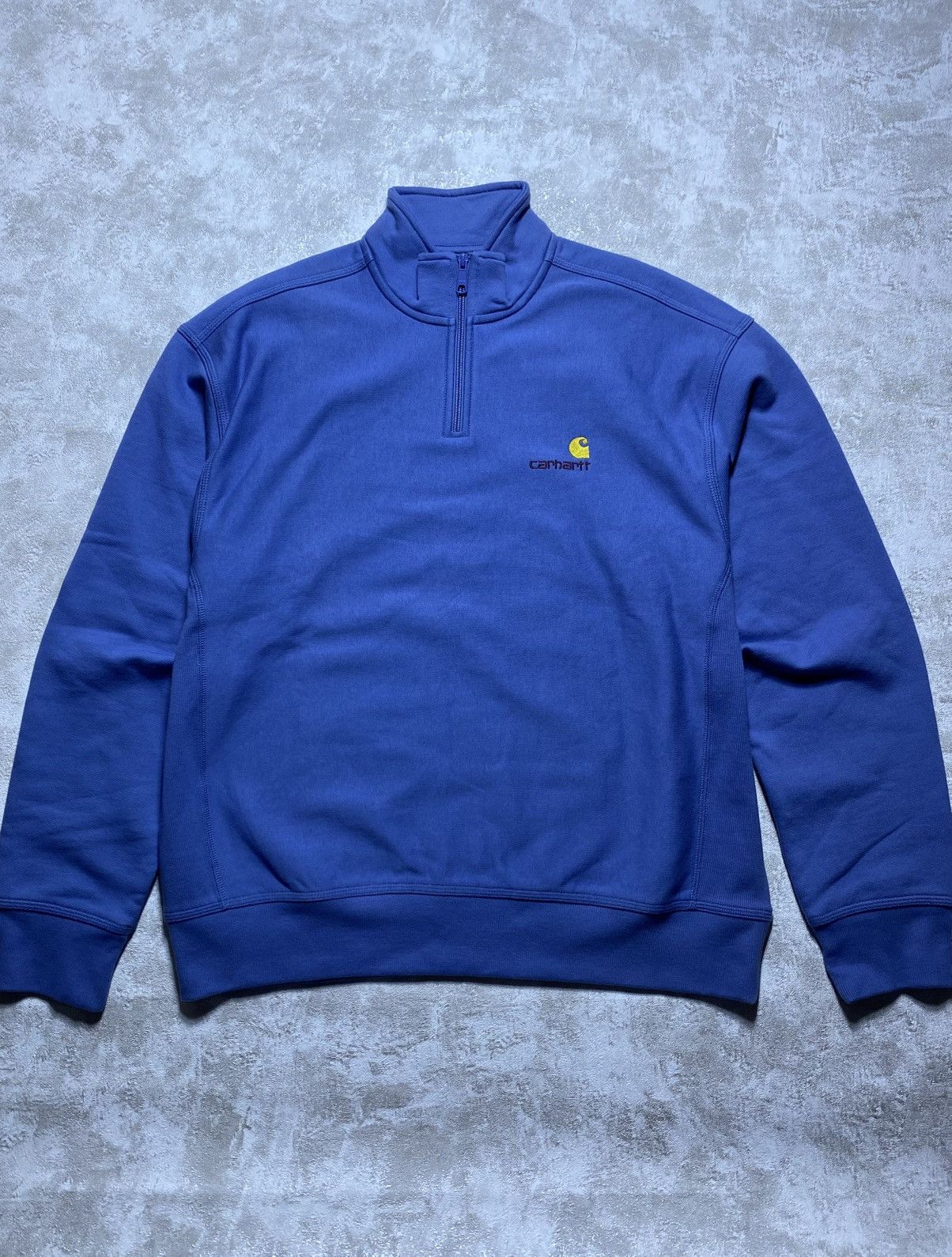 Carhartt Carhartt WIP Quarter-Zip Embroidered Logo Sweatshirt Blue Size US L / EU 52-54 / 3 - 1 Thumbnail