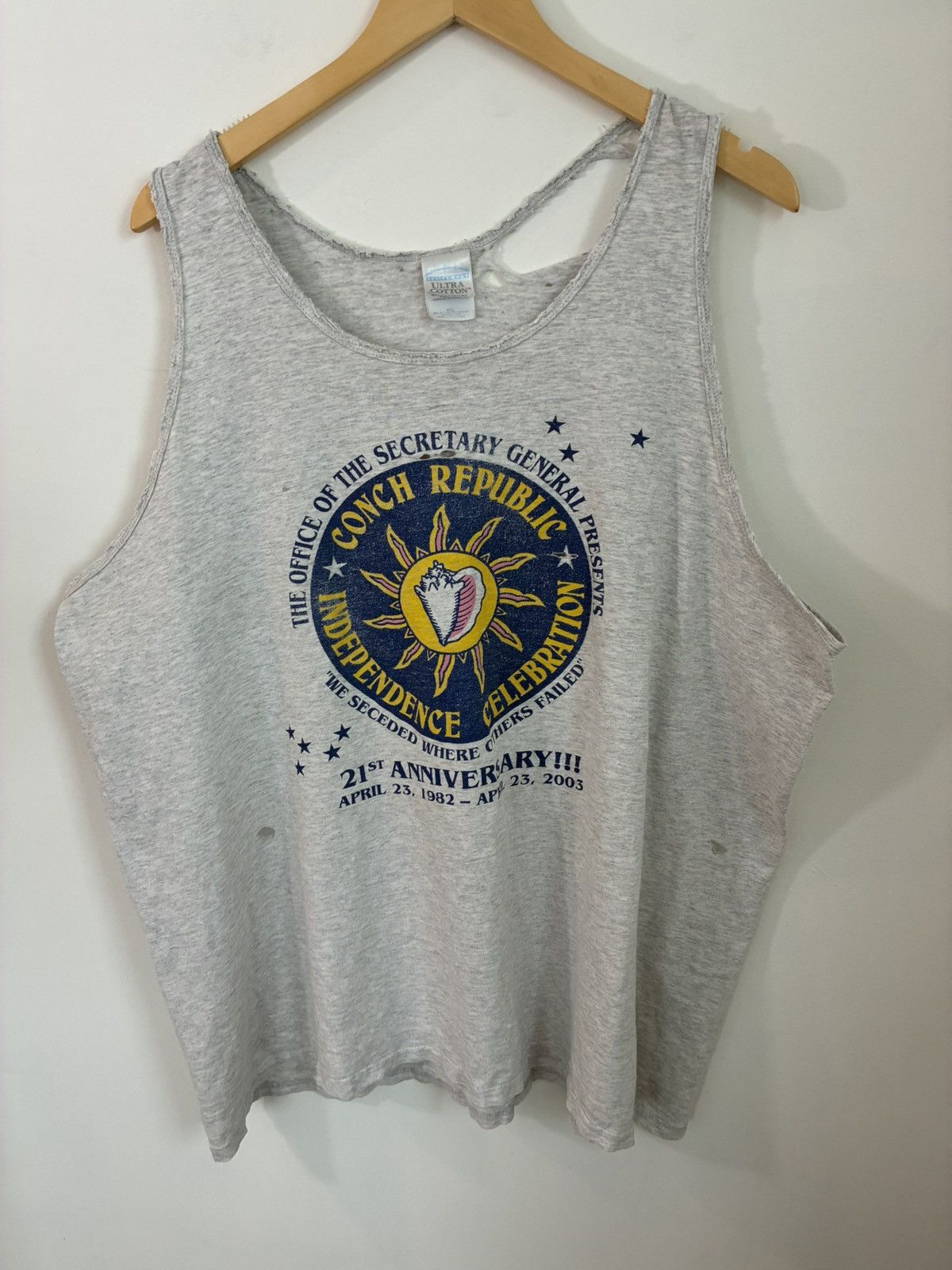 Vintage Thrashed Faded Beach Summer Oversized Tank Top Size US XXL / EU 58 / 5 - 2 Thumbnail