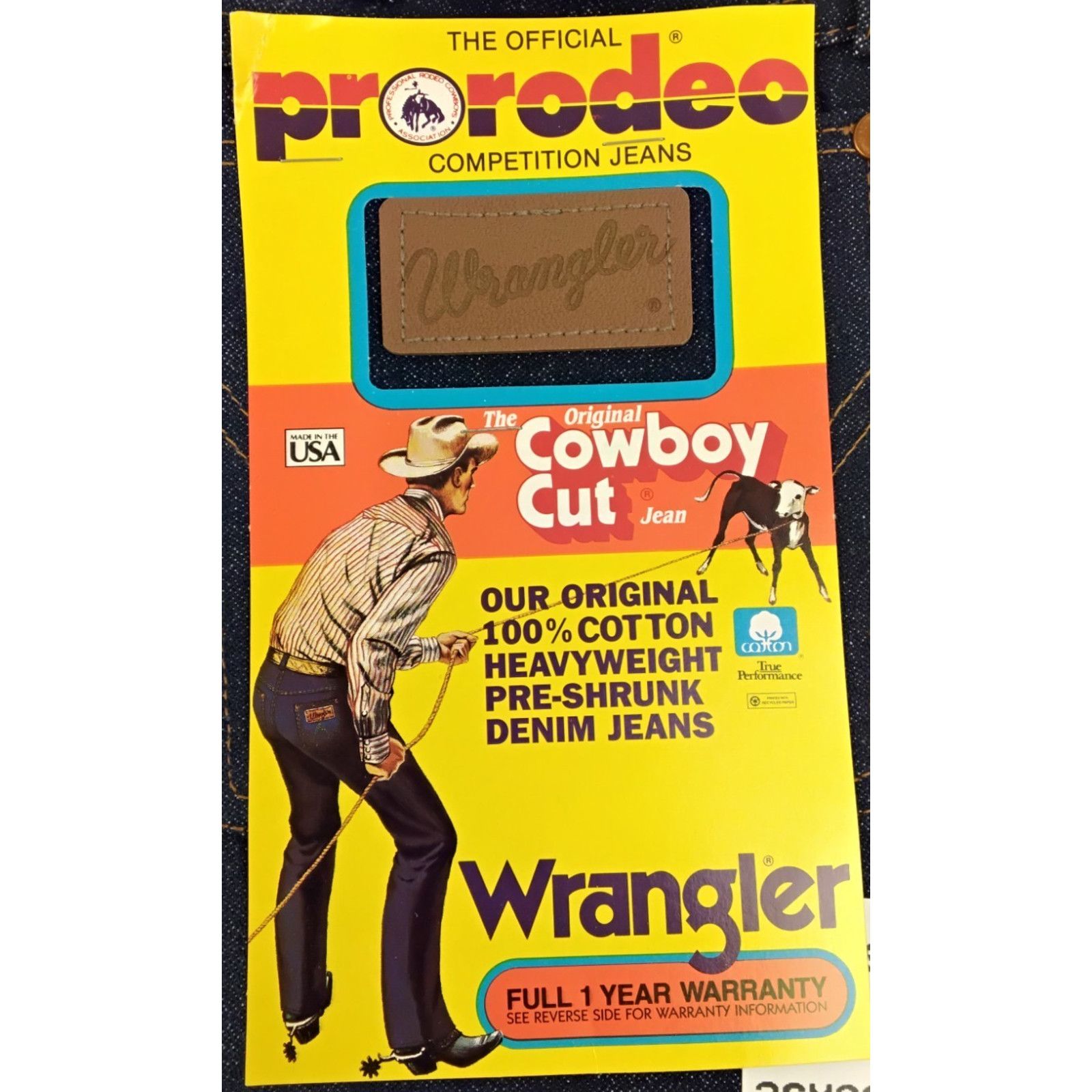 Wrangler Wrangler Pro Rodeo Cowboy Cut Jean Men's 36x29 Deadstock USA Size US 36 / EU 52 - 11 Thumbnail