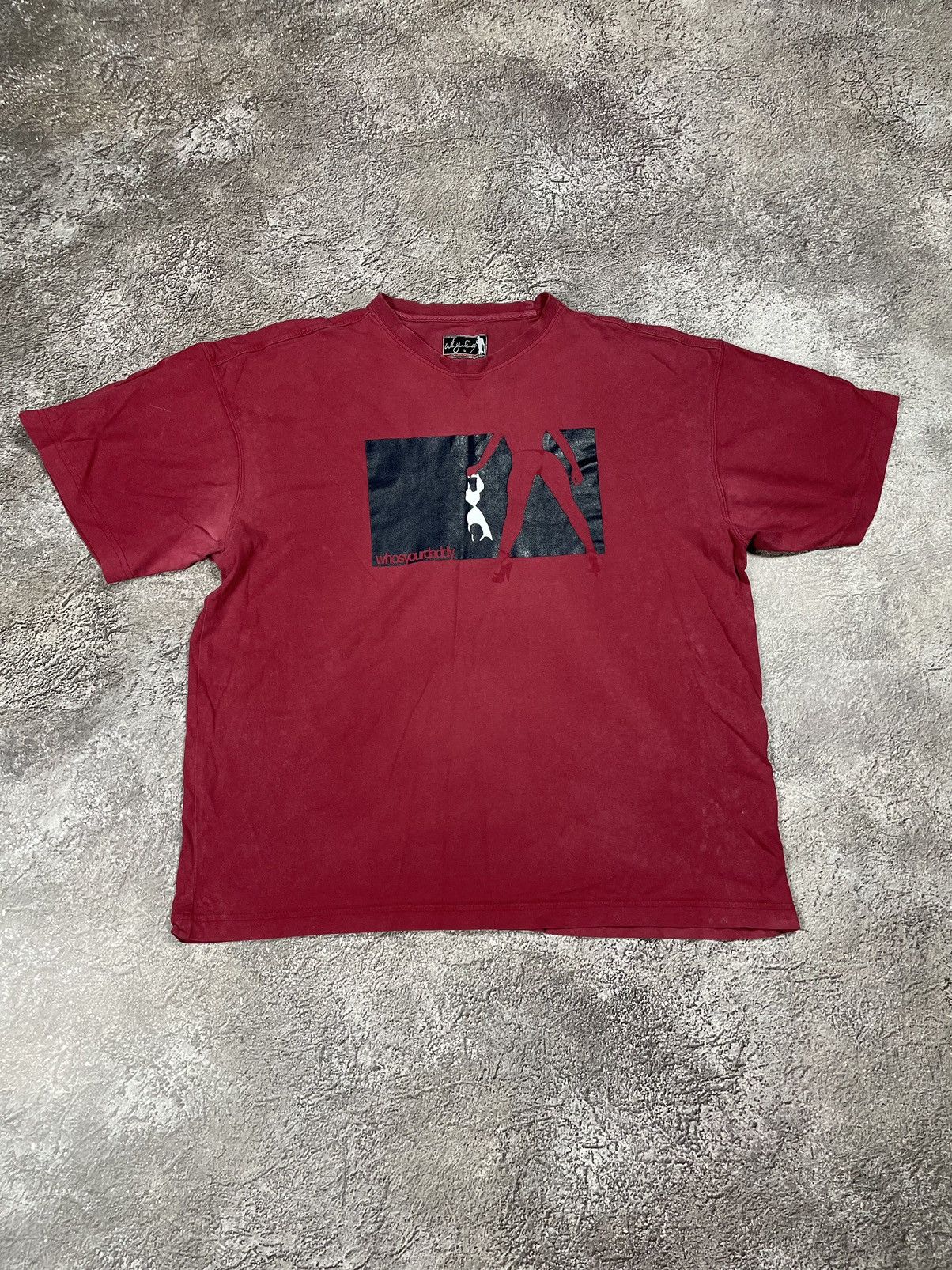 Vintage Vintage 90s Graphic Tee Sun Faded Streetwear Burgundy Boxy L Size US L / EU 52-54 / 3 - 3 Thumbnail
