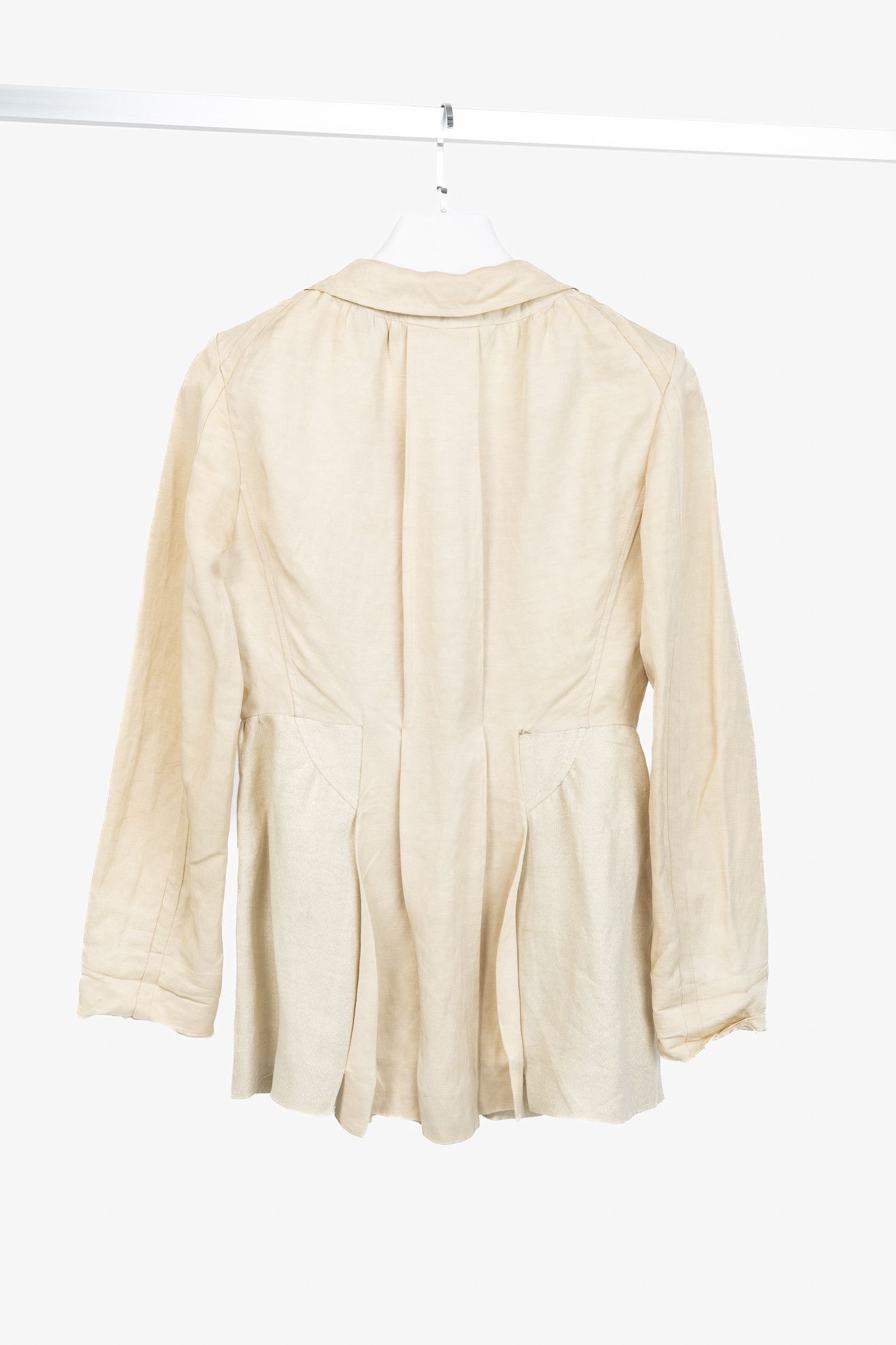 Donna Karan Donna Karan Collection Double-Breasted Linen-Blend Jacket Size M / US 6-8 / IT 42-44 - 2 Thumbnail