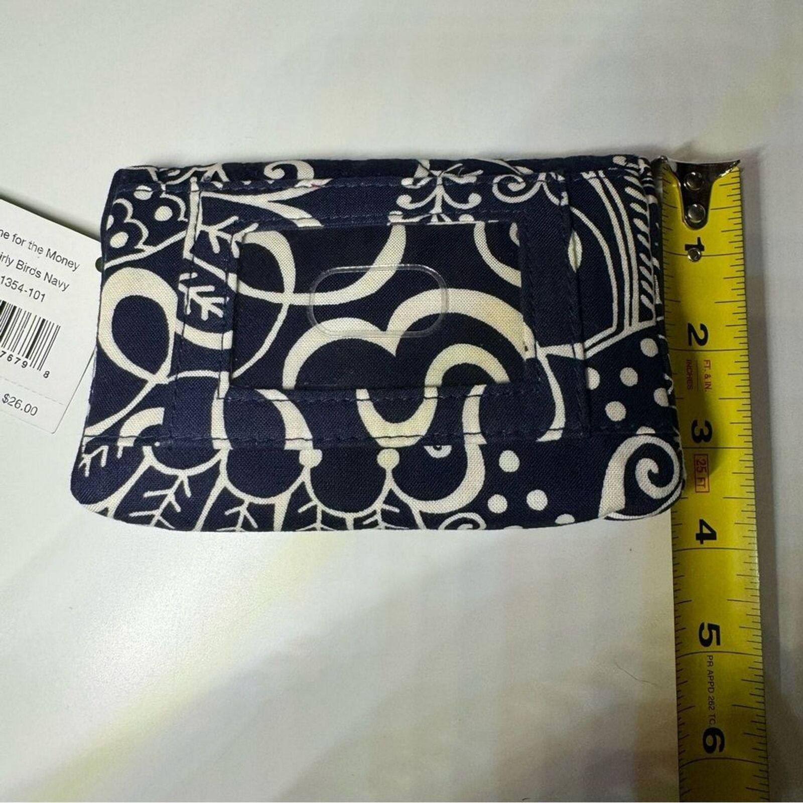 Vera Bradley Vera Bradley One for the Money Wallet Twirly Birds Navy Ret Size ONE SIZE - 11 Thumbnail
