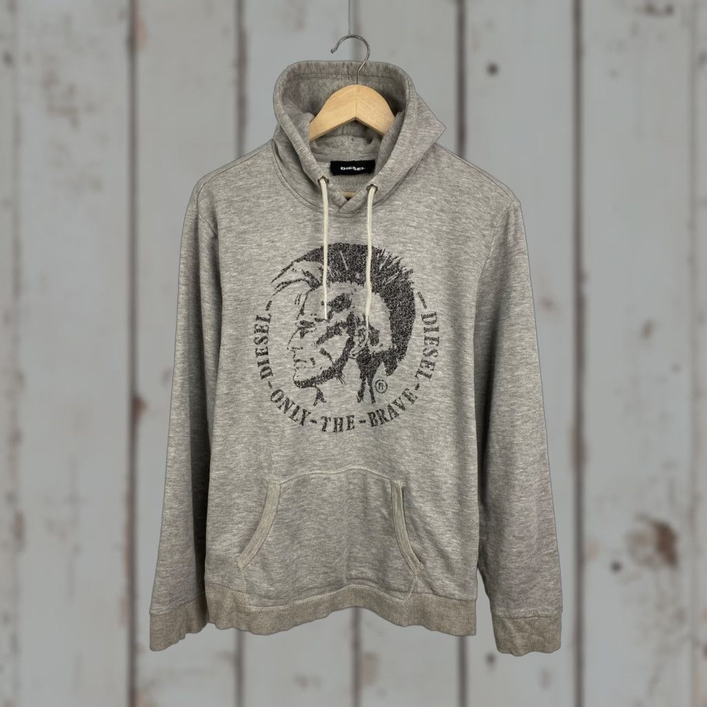 Diesel VINTAGE Diesel Hoodie Mens L Gray Retro Y2K Punk Hype Pullover Capable Measurements 60 cm 66 cm 48 cm 64 cm Size US L / EU 52-54 / 3 - 1 Thumbnail