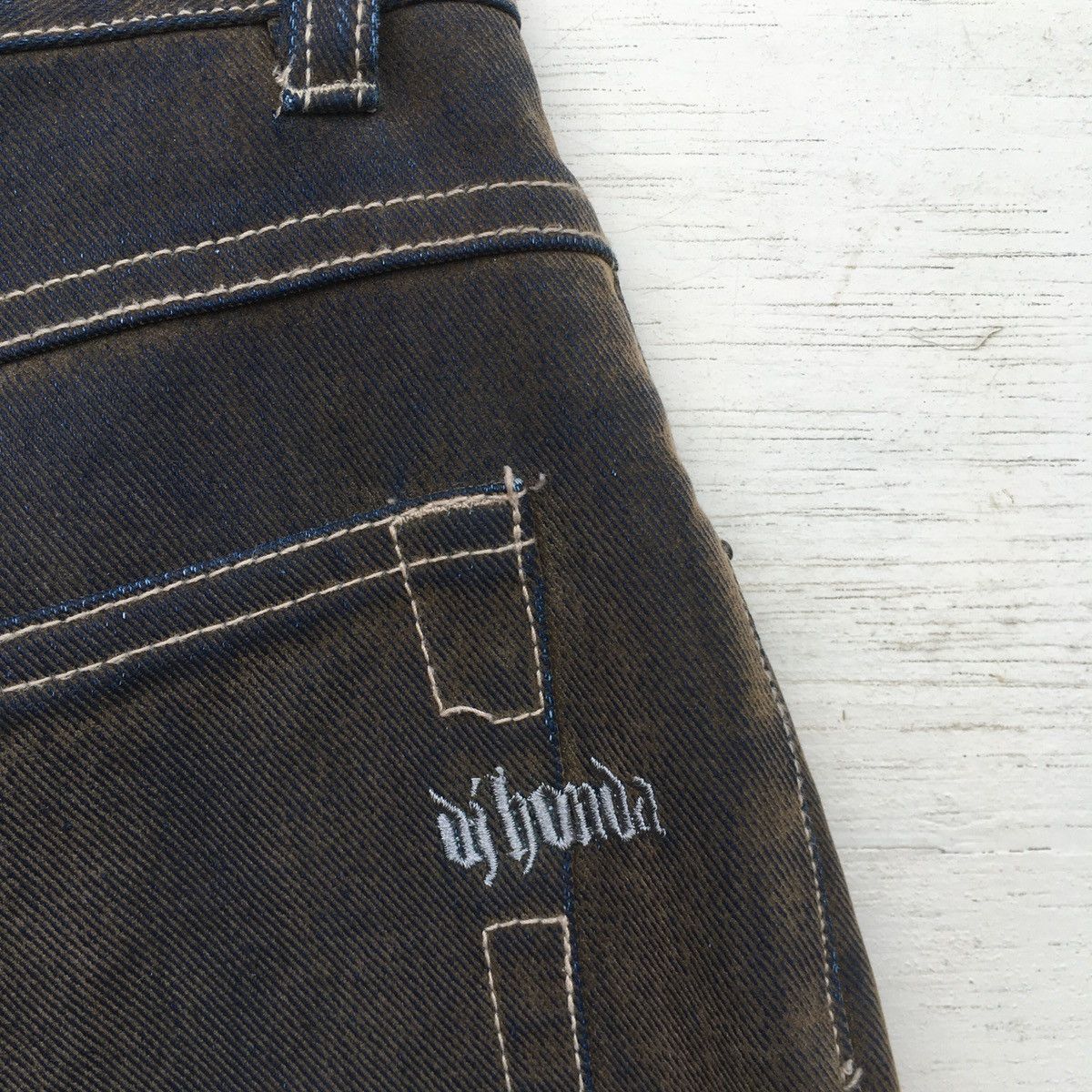 Japanese Brand × Vintage Crazy Vintage Dj Honda Denim Two Tones Jeans Size US 30 / EU 46 - 14 Thumbnail