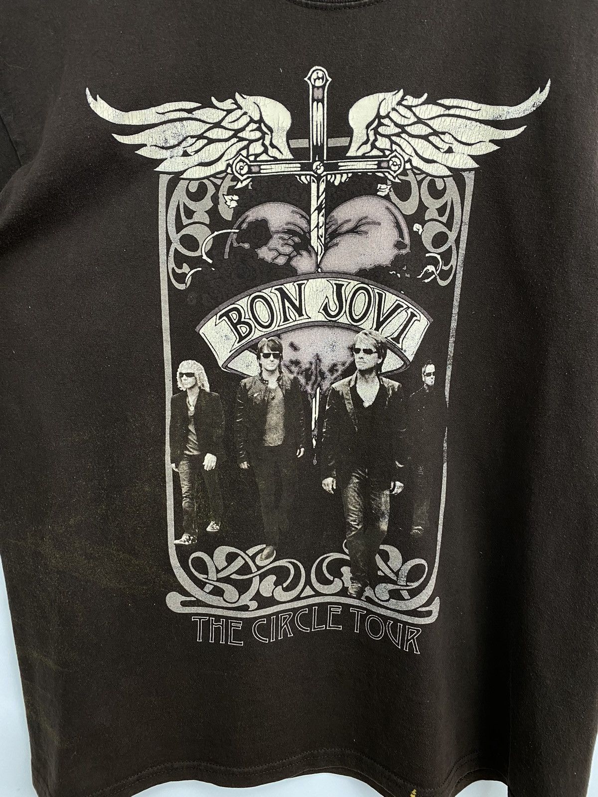 Bon Jovi 🇺🇸 Vintage 2010 Bon Jovi The Circle Tour T-Shirt Rare Retro Size US L / EU 52-54 / 3 - 6 Thumbnail