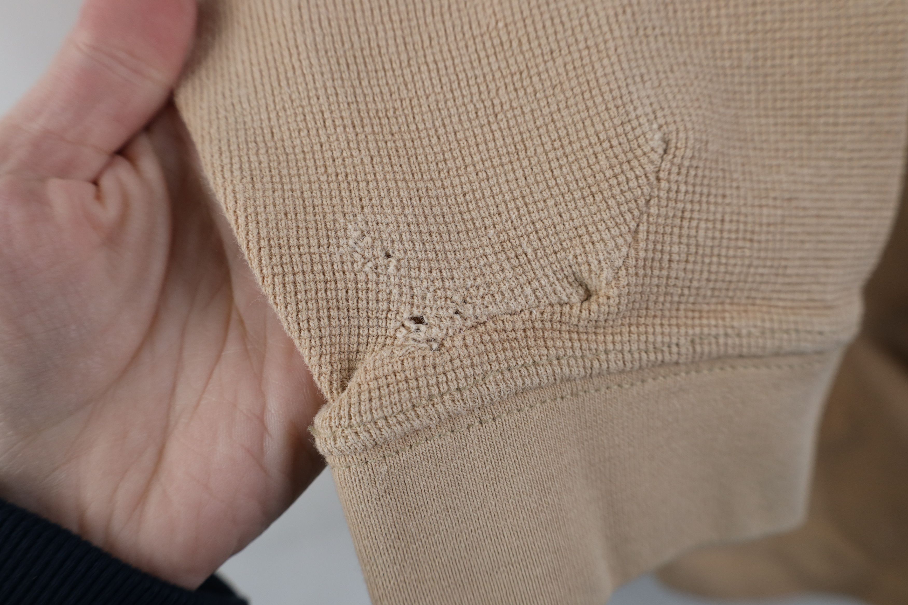 Carhartt Vintage Y2K Carhartt Waffle Knit Henley T-Shirt Khaki Size US XL / EU 56 / 4 - 9 Thumbnail
