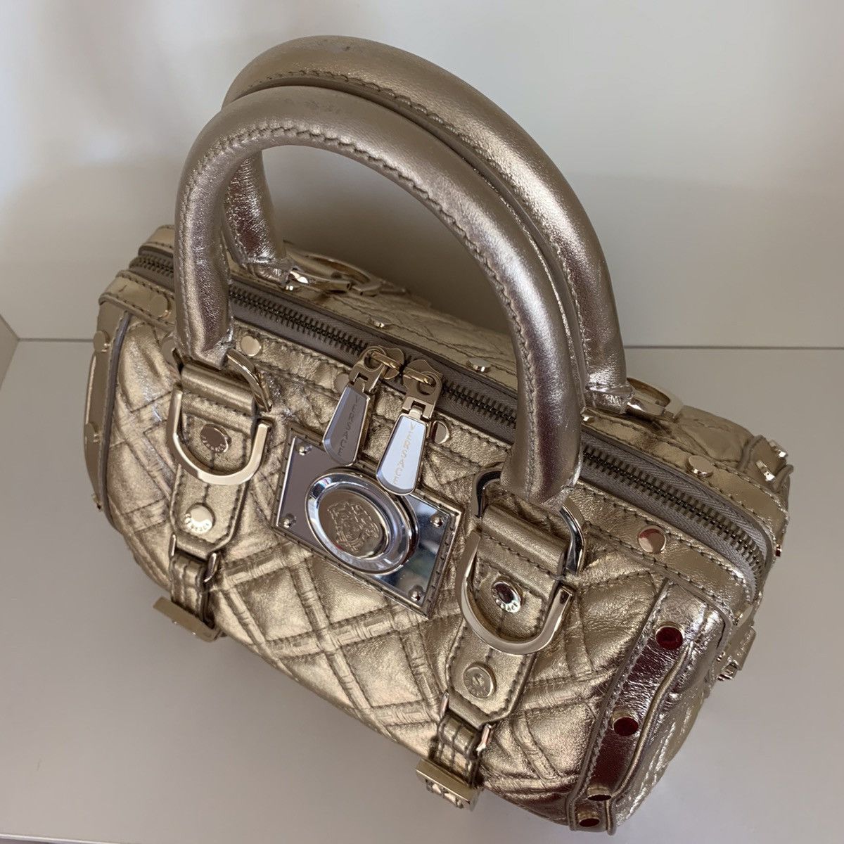 Versace Versace gold quilted leather bag Size ONE SIZE - 9 Thumbnail