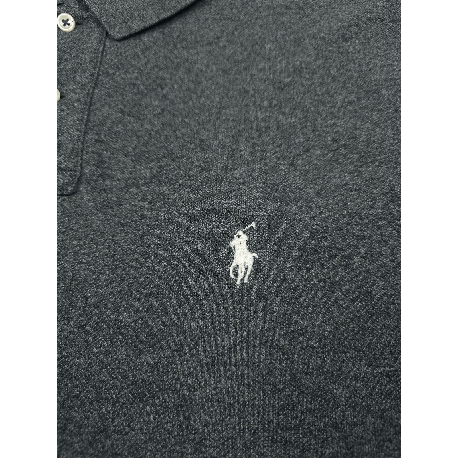 Polo Ralph Lauren × Vintage 💎 Size XXL Slim Fit Gray Polo Shirt T-shirt Tee y2k 00s 90s Size US XXL / EU 58 / 5 - 3 Thumbnail