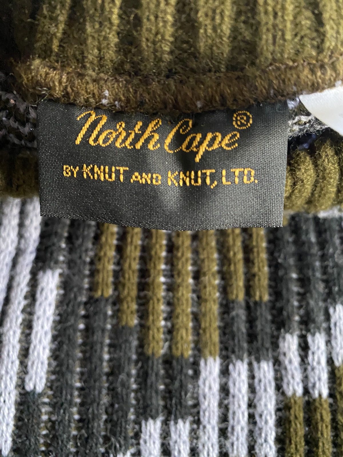 Vintage Vintage 70’s North Cape Brown Black Grey Ribbed Knit Sweater Size US XL / EU 56 / 4 - 3 Thumbnail