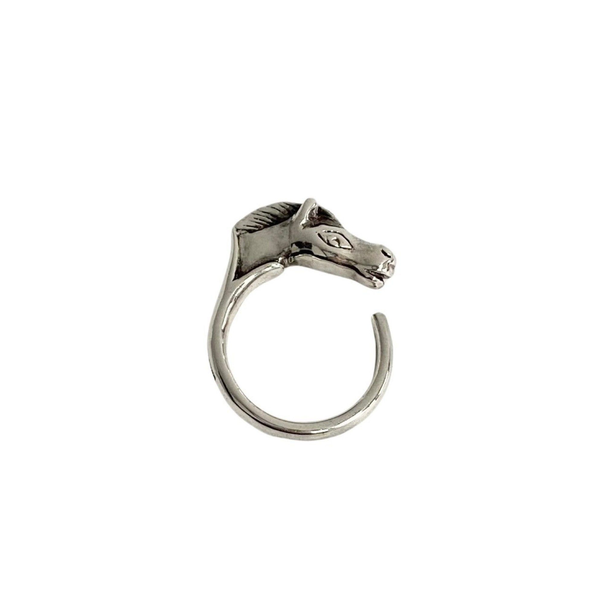 image of Hermes Cheval Horse Ring, Silver 925, Women's 13686