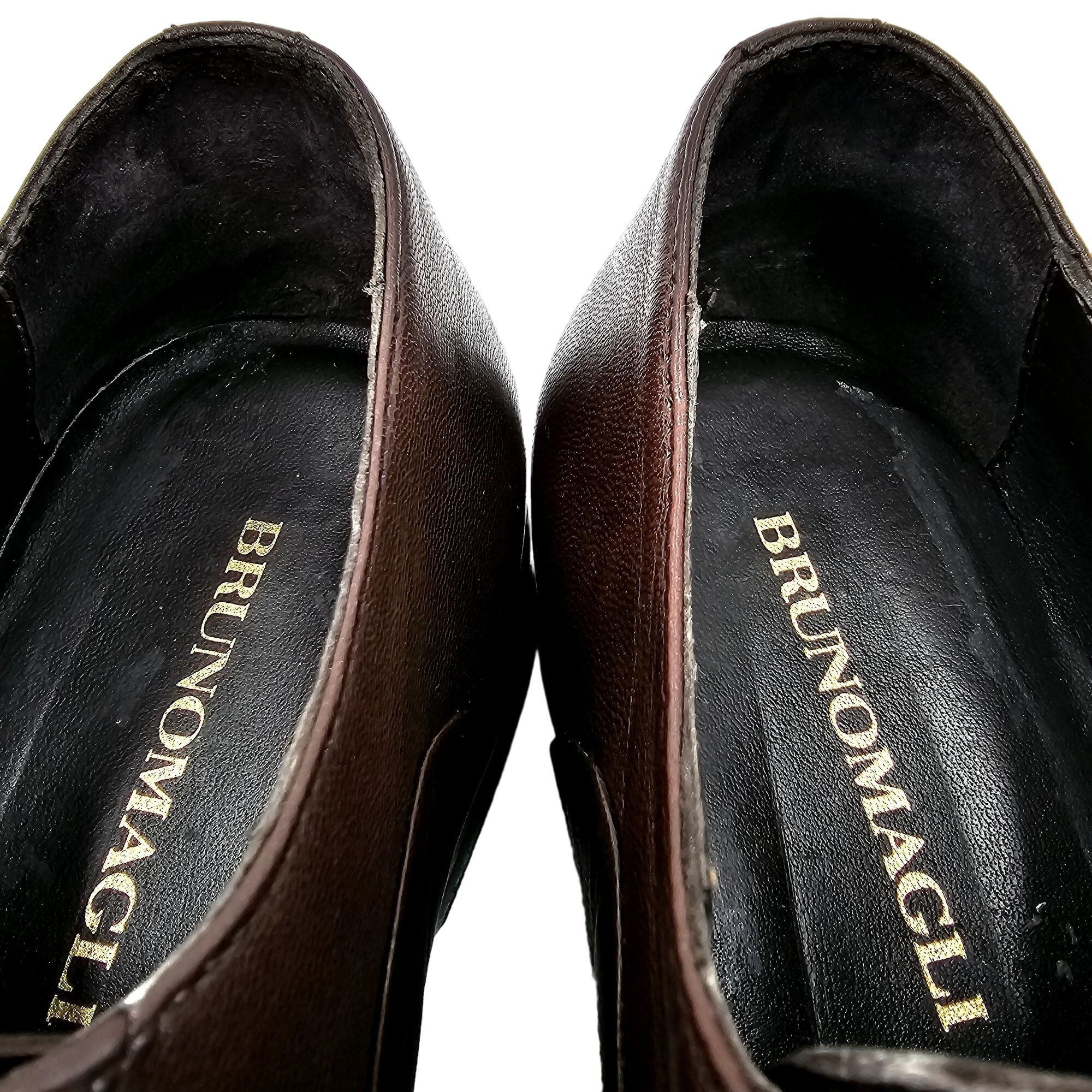 Bruno Magli Bruno Magli Italy Men's 6.5 Dress Shoes Brown Nappa Leather Size US 6.5 / EU 39-40 - 2 Thumbnail