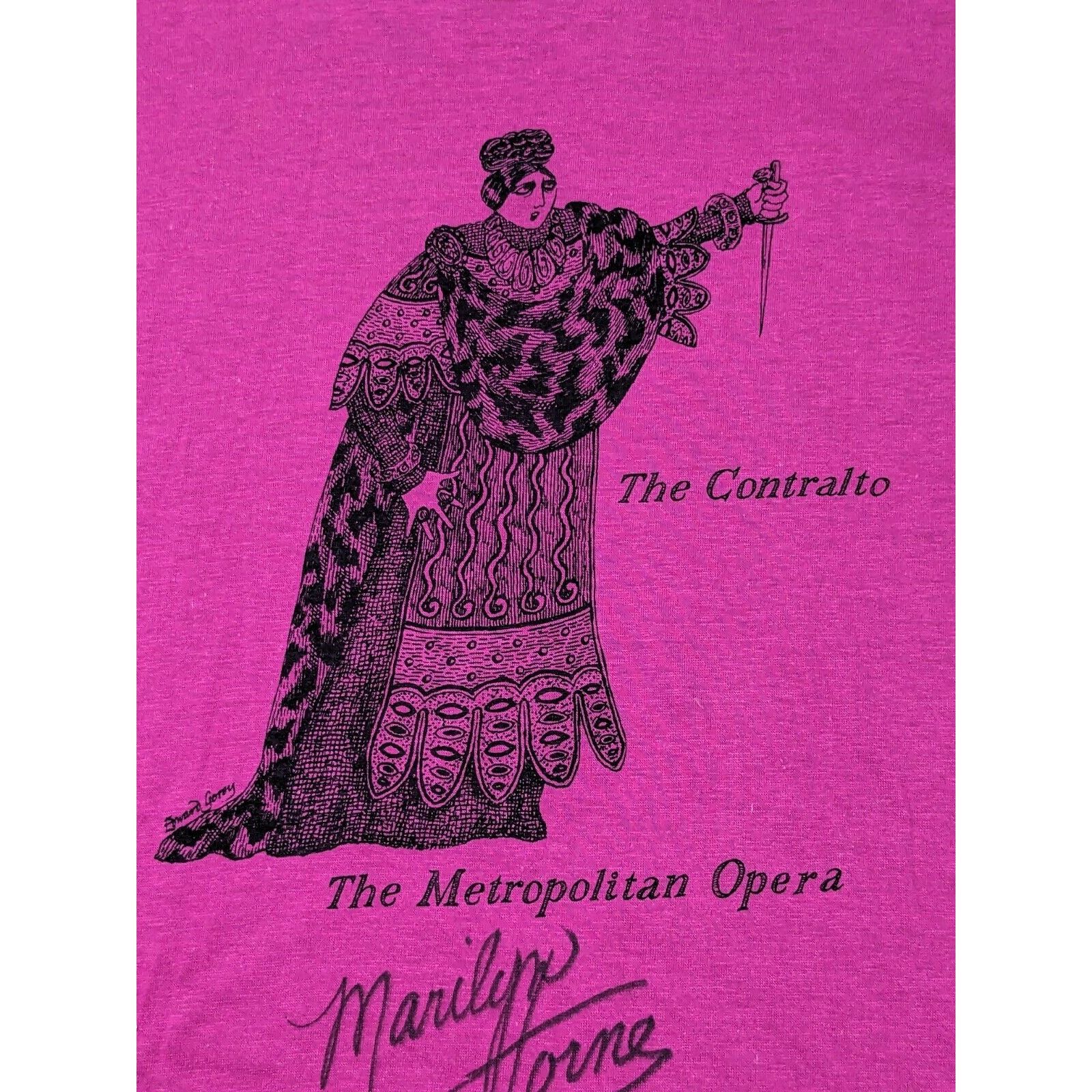 Other Edward Gorey New York Met Opera TShirt MARILYN HORNE SIGNED Size US XL / EU 56 / 4 - 2 Thumbnail